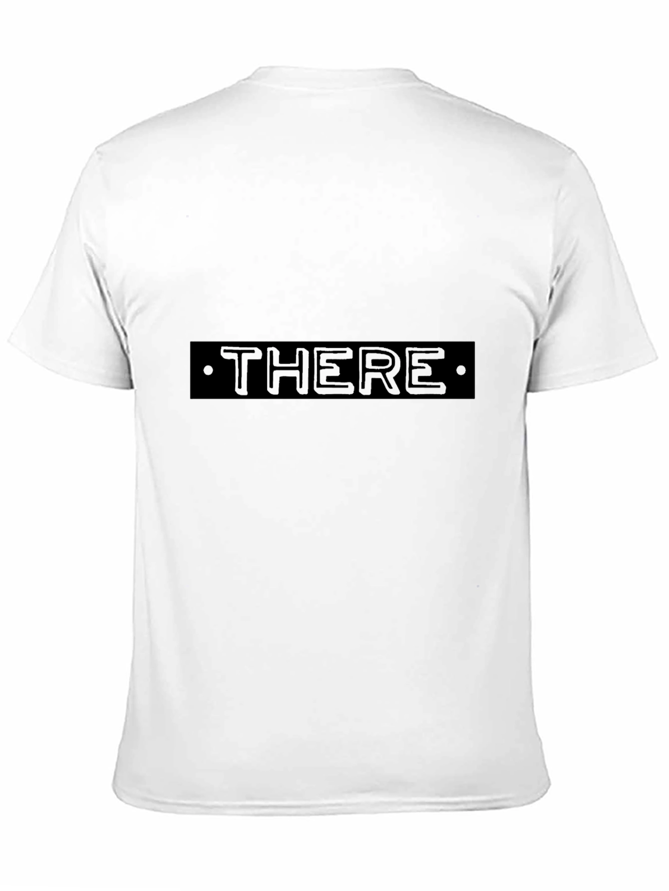 Black Statement Tee: 'THERE' Graphic Black T-Shirt view 11