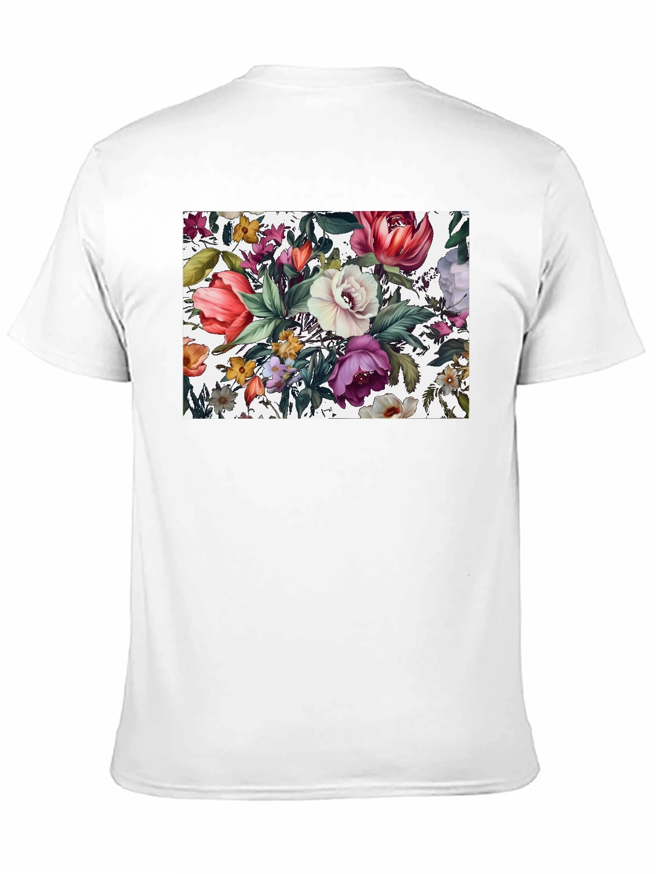 Black Floral Print Black T-Shirt view 11