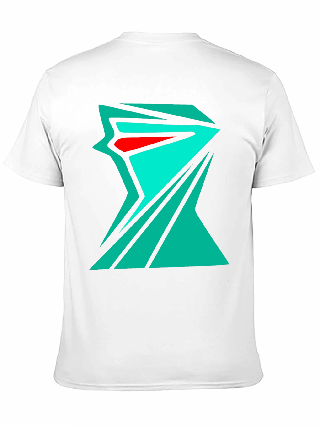 Black Abstract Geometric Tee - Edgy Streetwear Style view 11