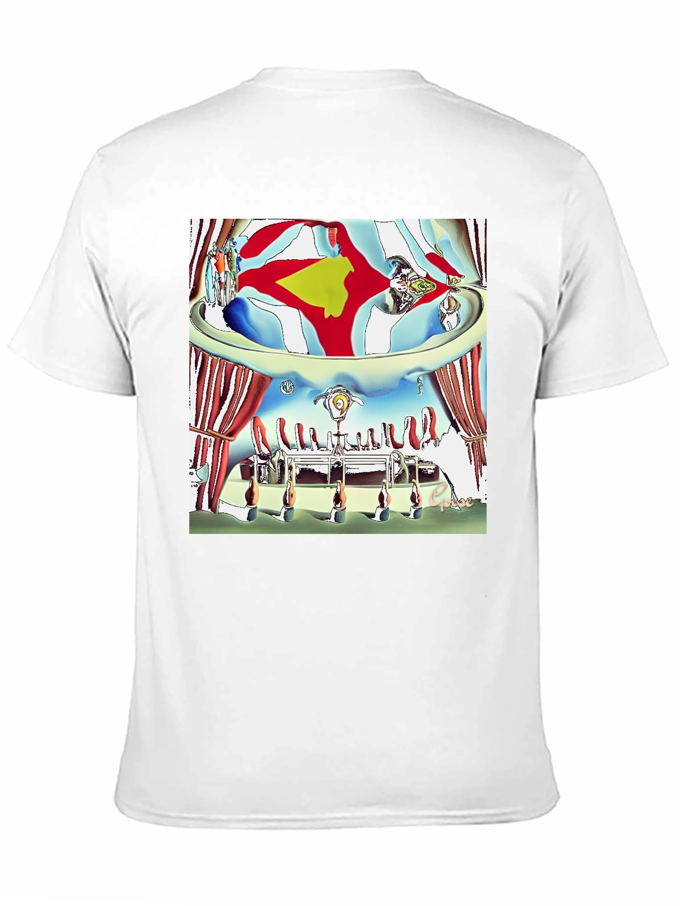 Black Surreal Art Print Black T-Shirt view 11