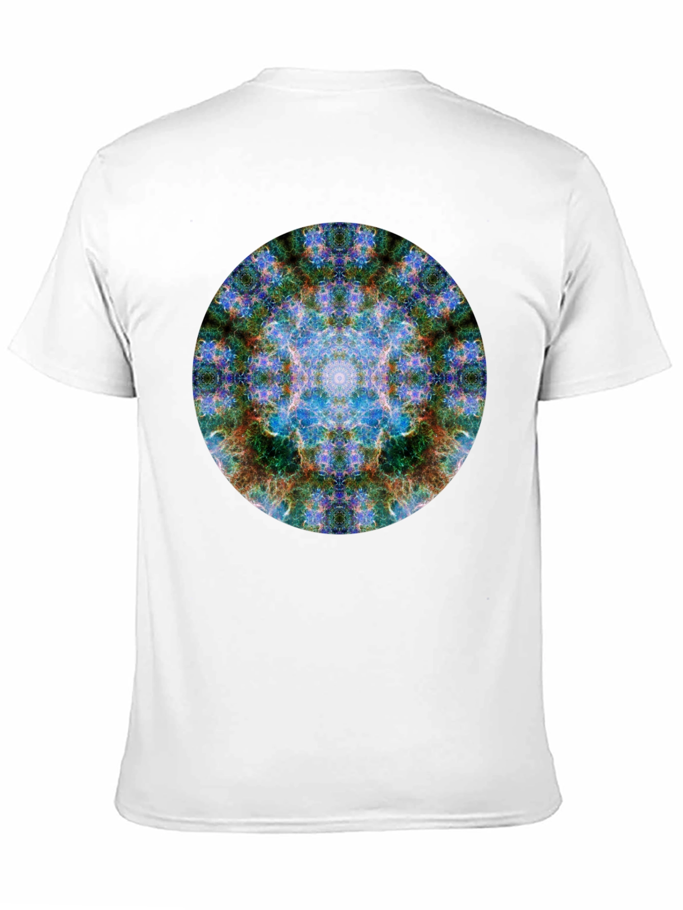 Black Abstract Mandala Graphic Print Crew Neck T-Shirt view 11