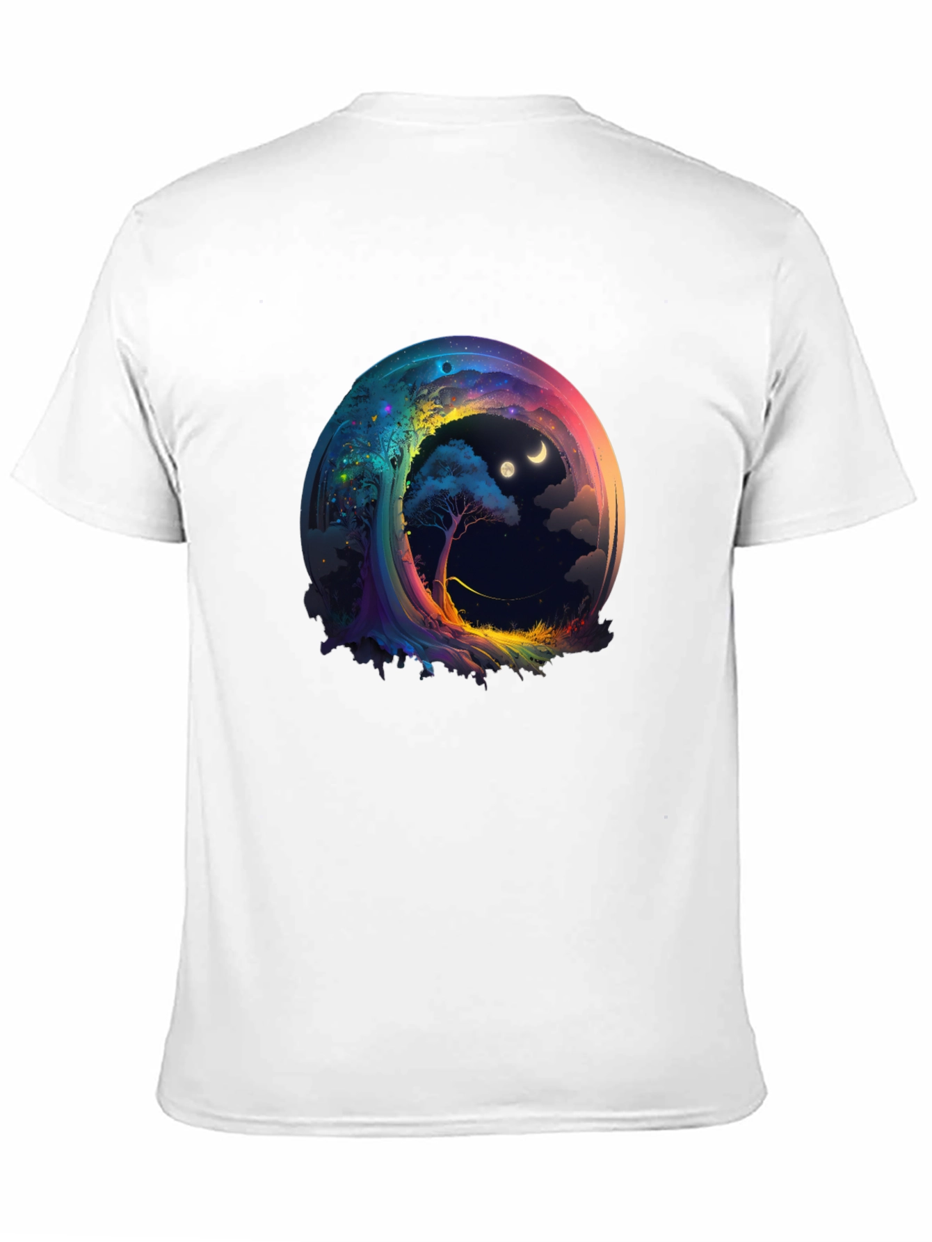 Black Cosmic Dreamscape T-Shirt - Unique Graphic Tee view 11