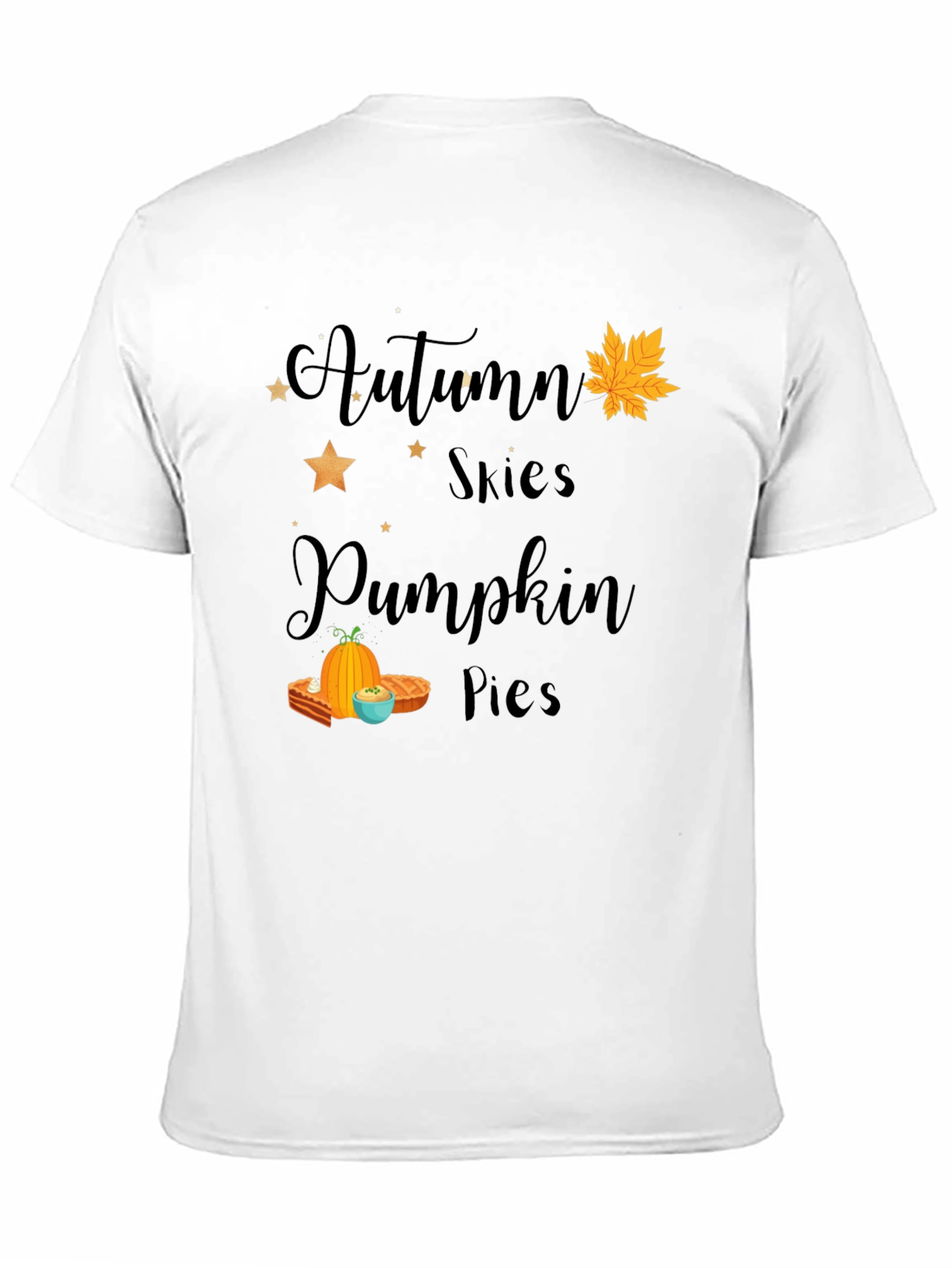 Black Autumn Skies Pumpkin Pies Graphic T-Shirt view 11