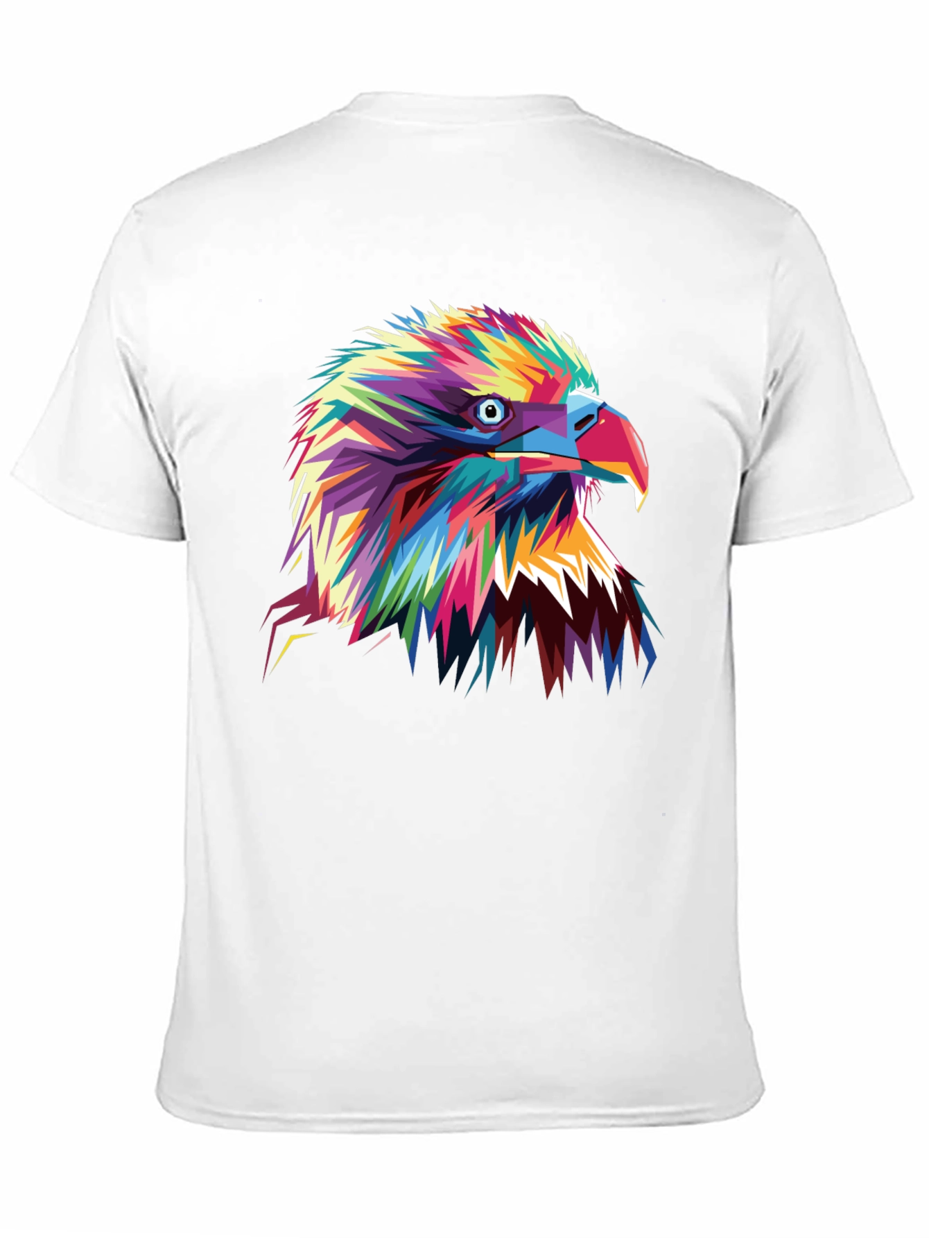 Black Vibrant Eagle Graphic Tee - Bold Colorful Bird Art view 11