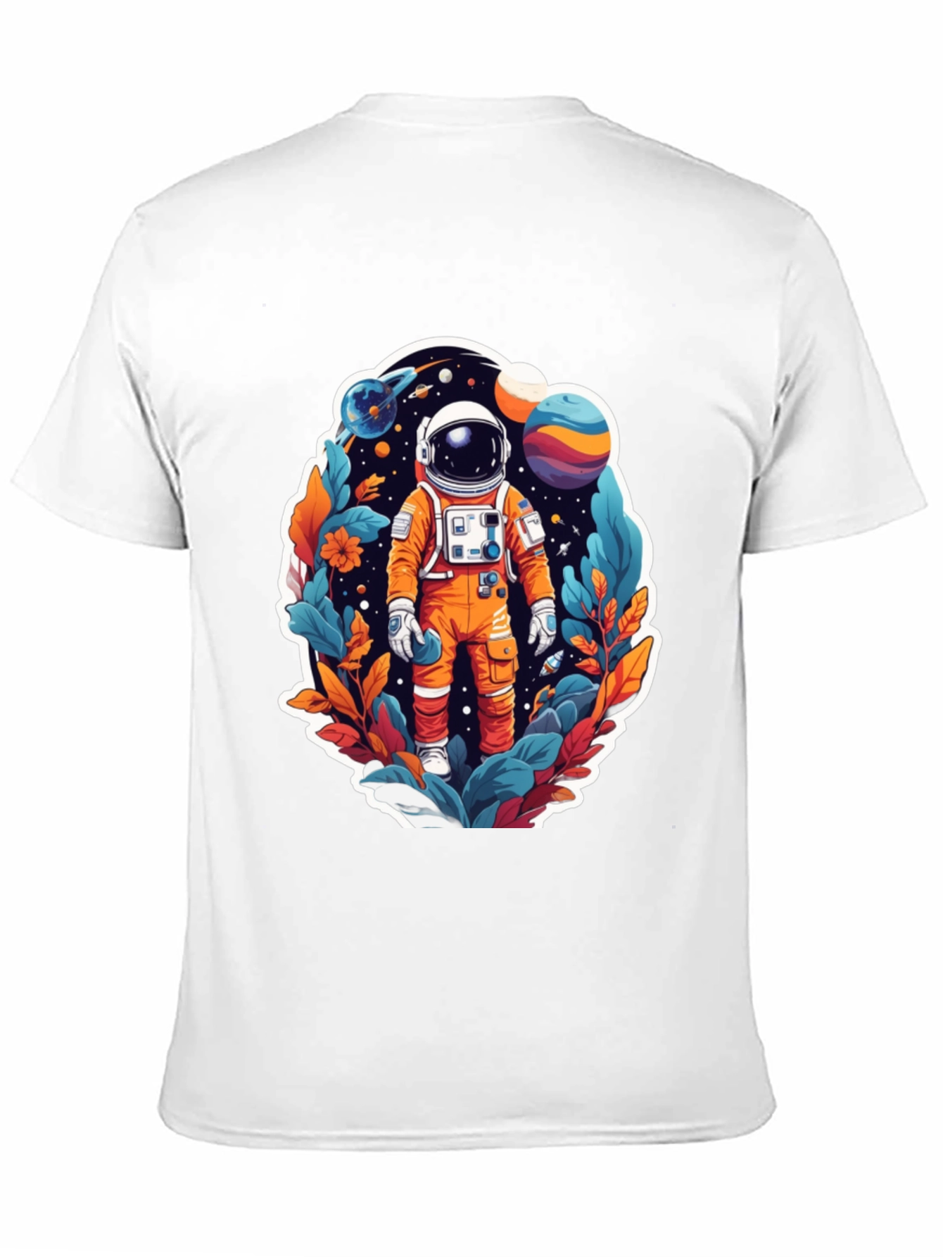 Black Astronaut in Space T-Shirt view 11