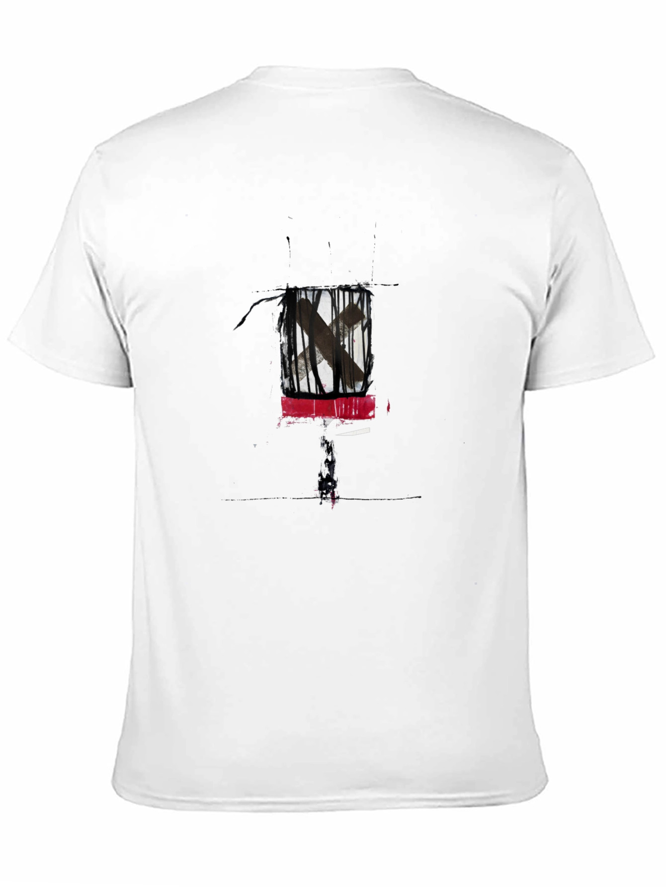 Black Abstract Graphic Print Black T-Shirt view 11