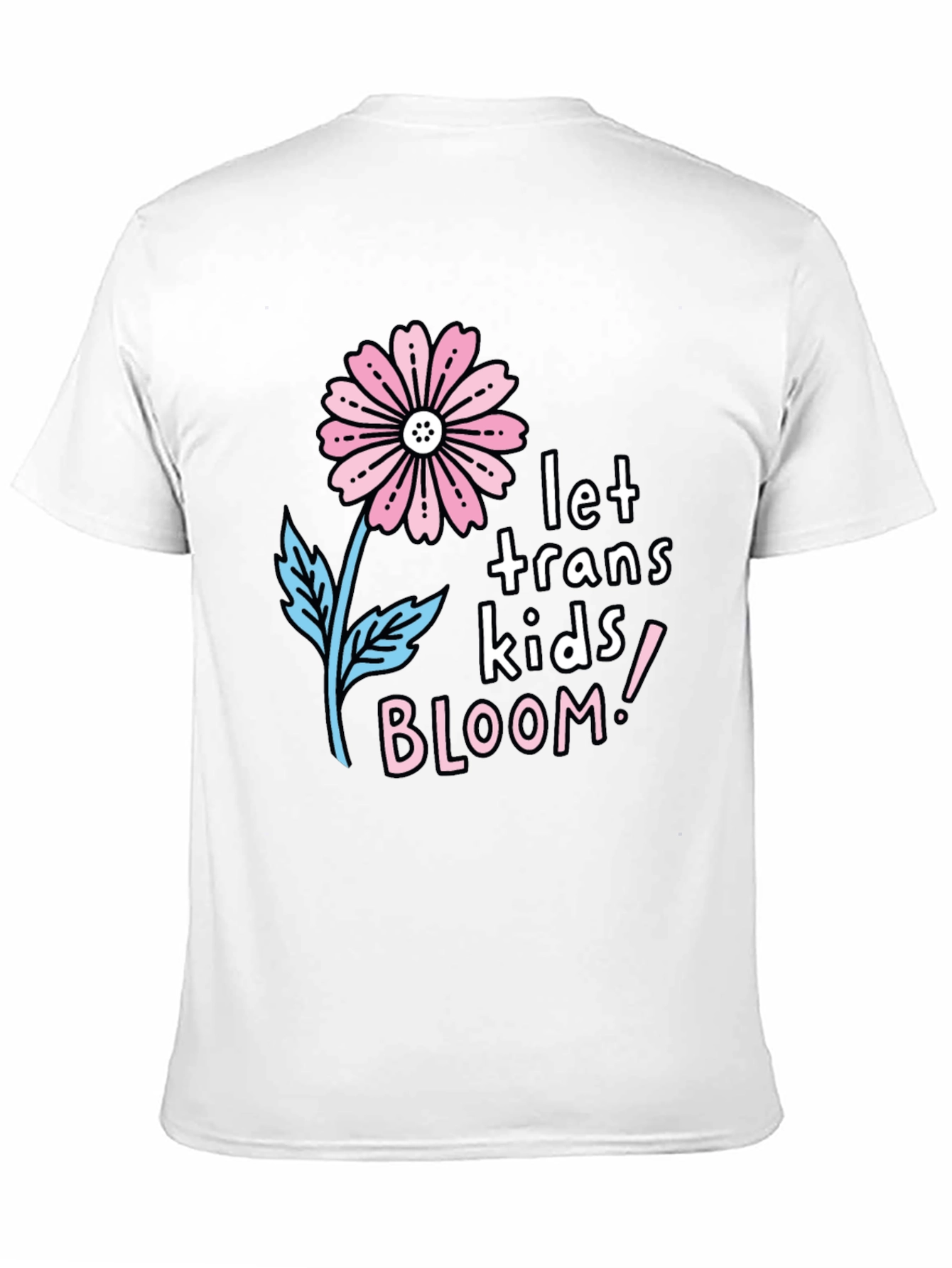 Black Let Trans Kids Bloom Graphic Tee - Black view 11