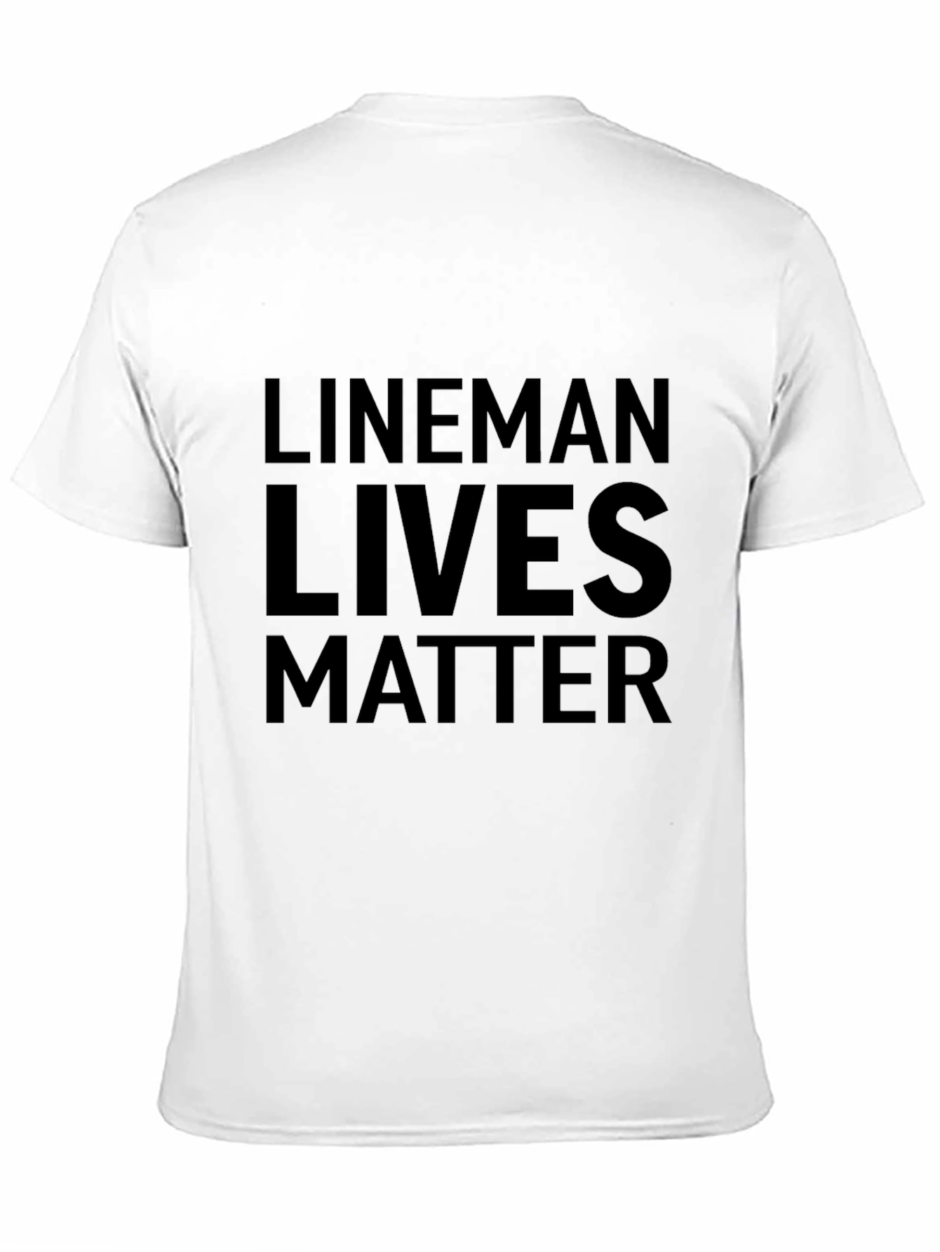 Black Lineman Lives Matter Graphic Tee - Black view 11