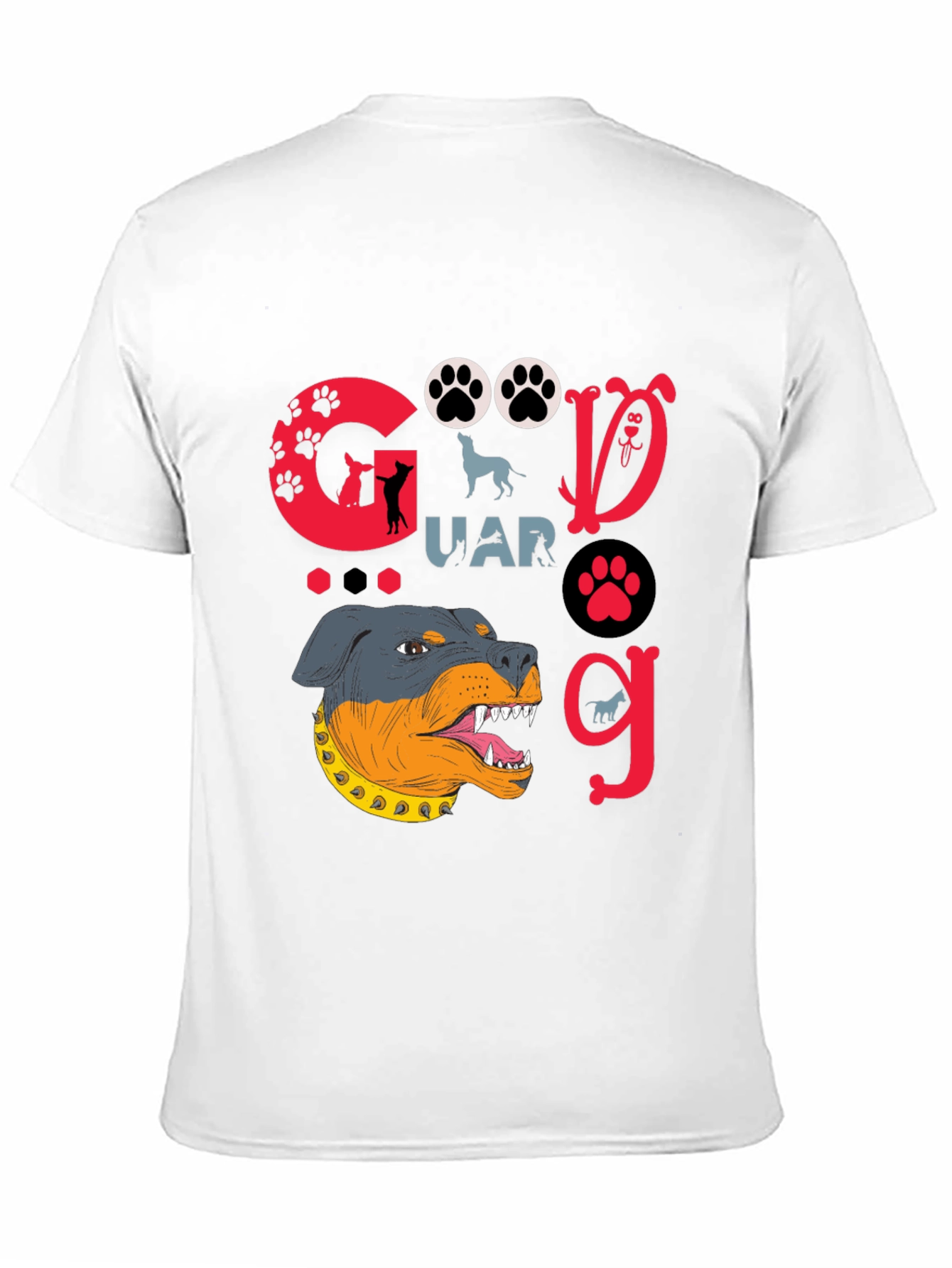 Black Dog Guard T-Shirt - Rottweiler Graphic Tee view 11