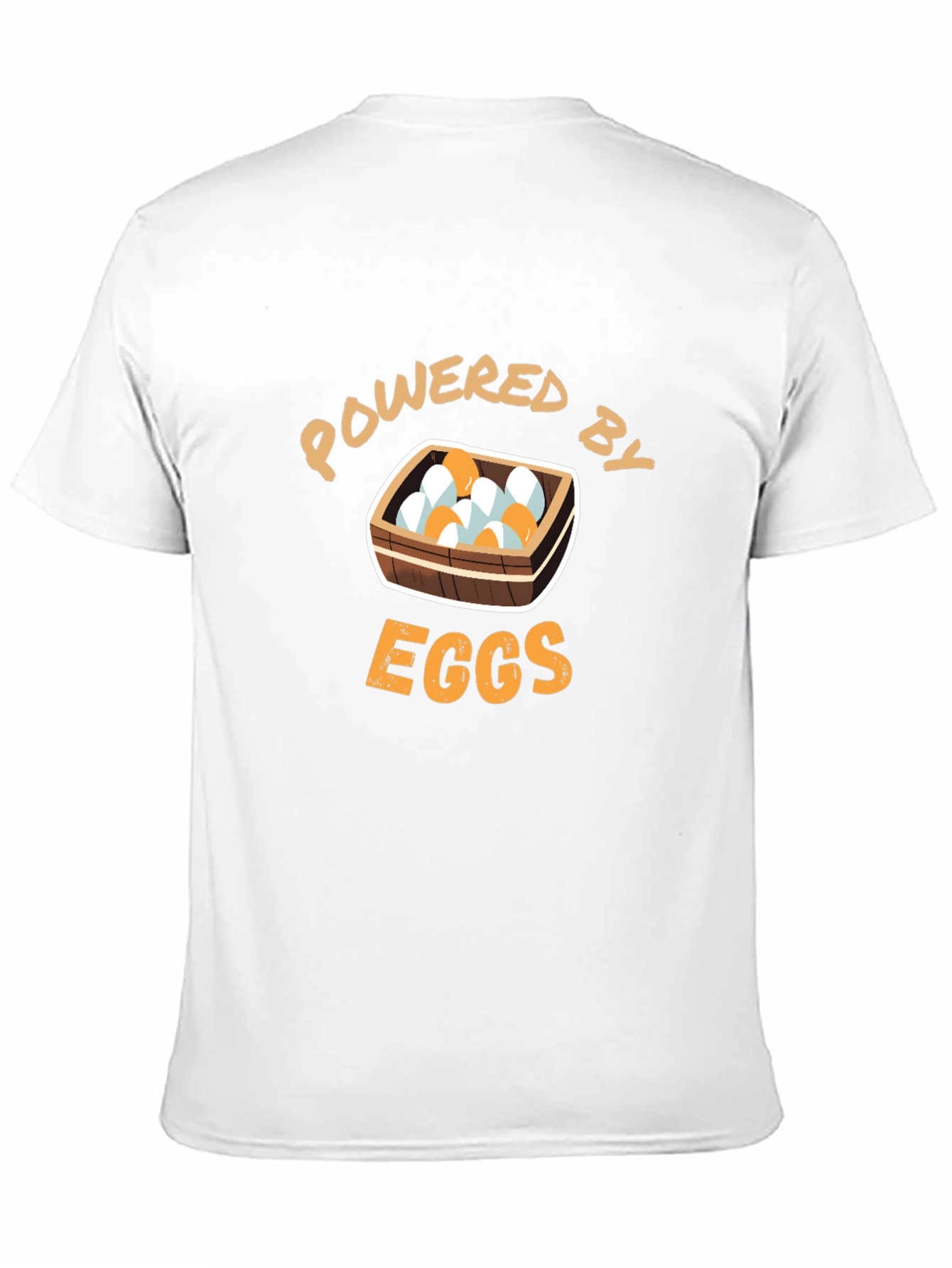 Black Powered By Eggs Graphic T-Shirt view 11
