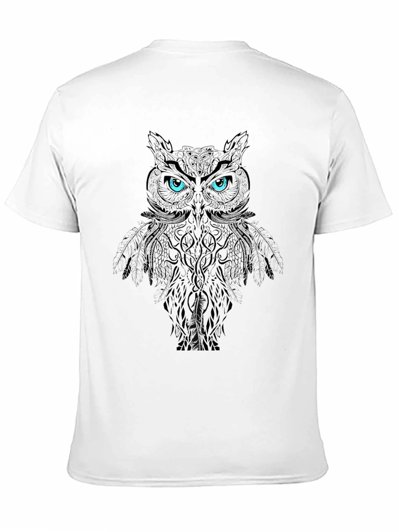 Black Mystic Owl Graphic T-Shirt - Cool Design view 11