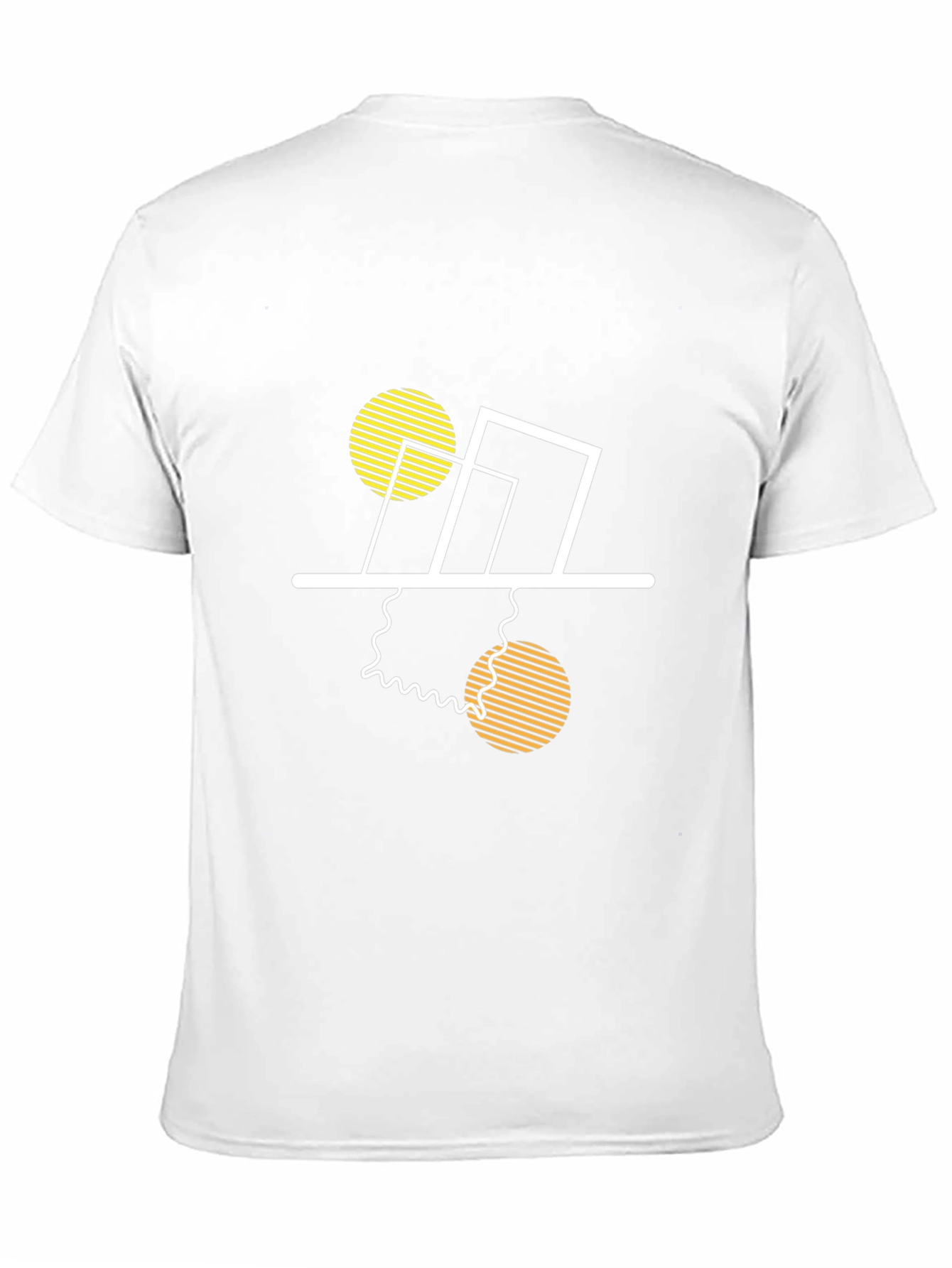 Black Modern Geometric Graphic Tee - Stylish Black T-Shirt view 11