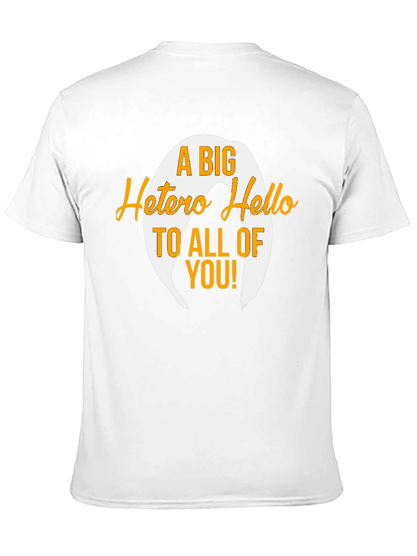 Black A Big Hetero Hello Black T-Shirt view 11