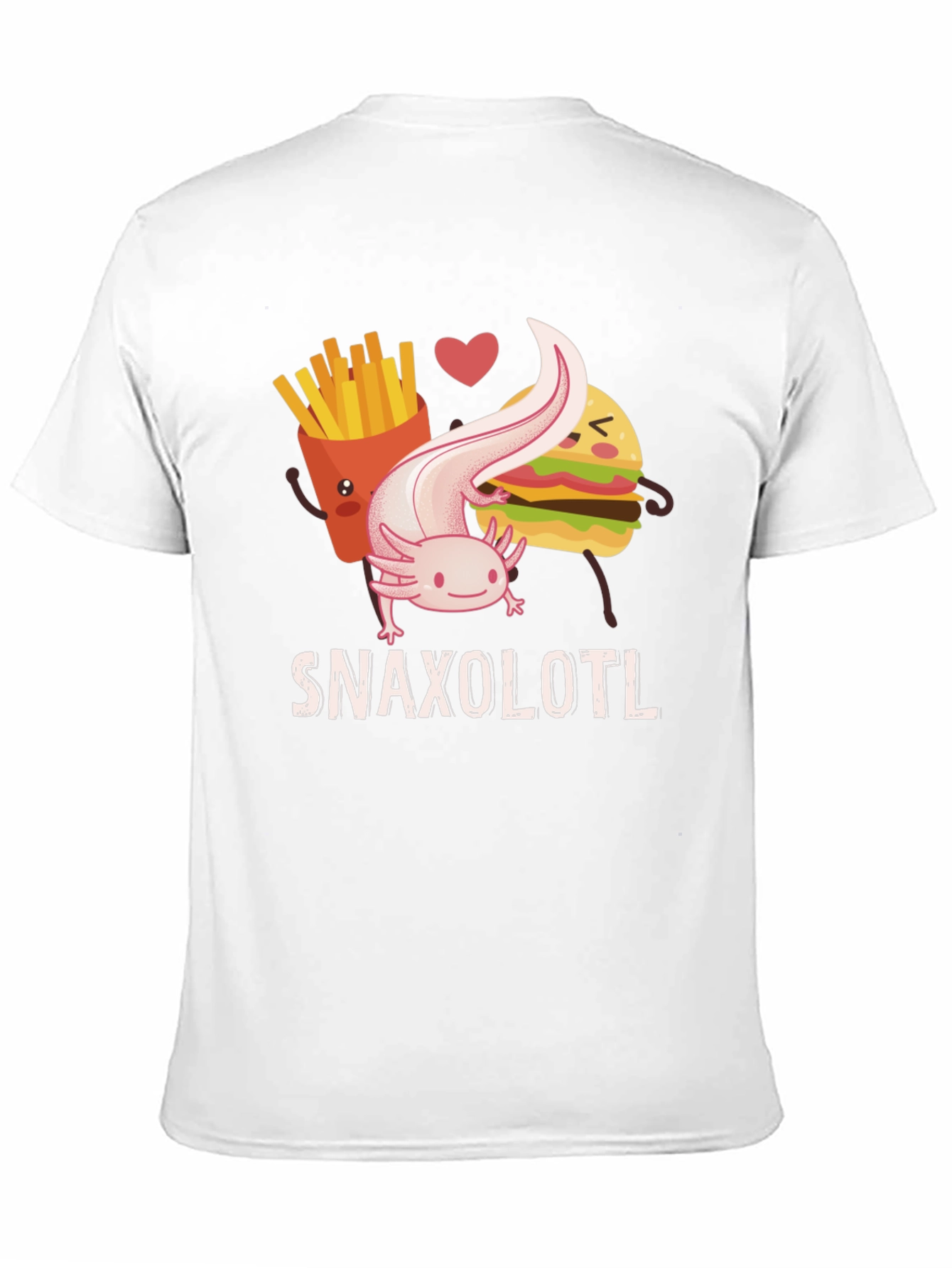 Black Snaxolotl Funny Axolotl Food Lover T-Shirt view 11