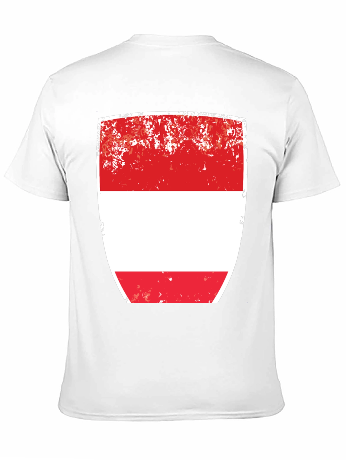 Black Austria Flag T-Shirt - Red and White Shield Design view 11