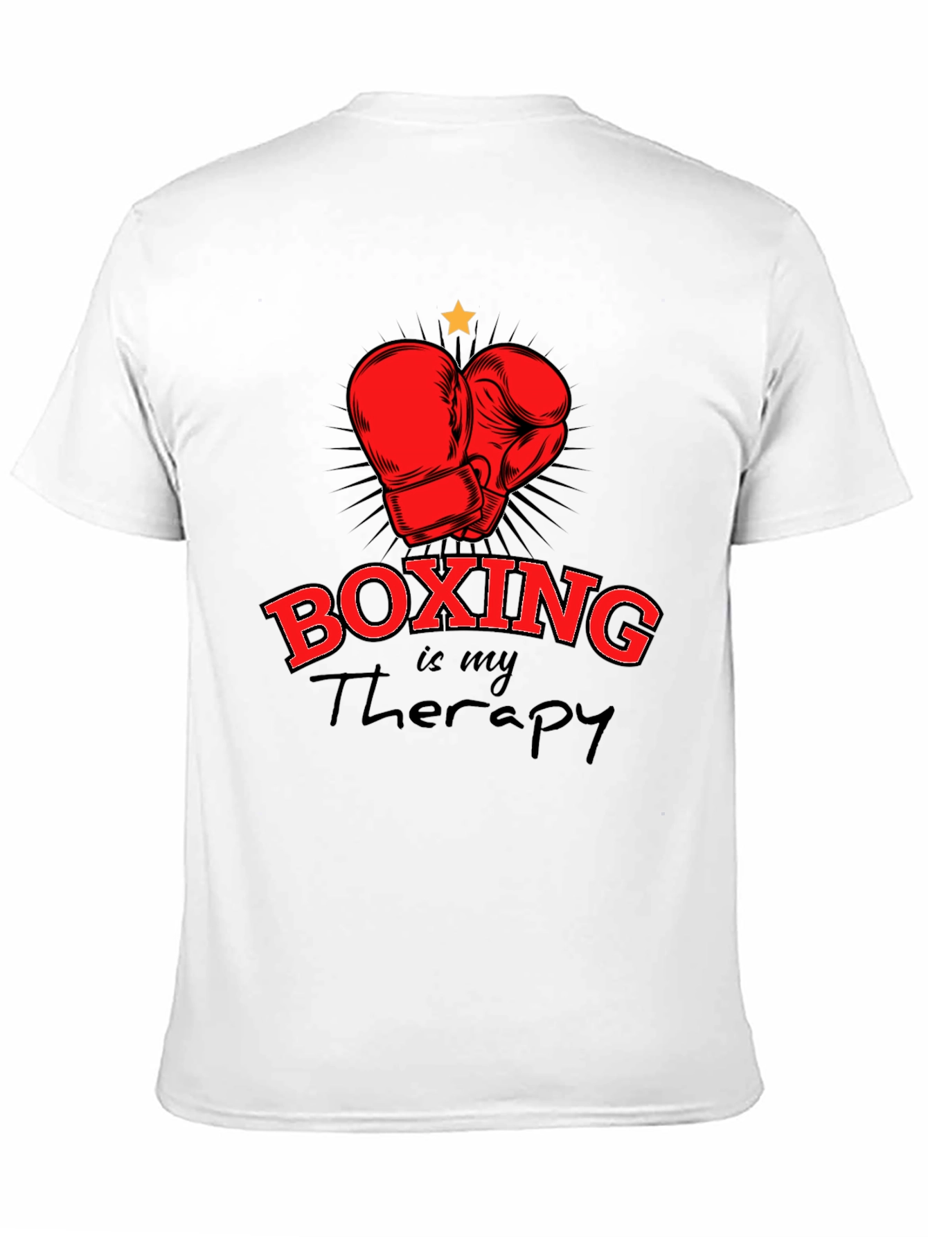 Black Boxing is My Therapy T-Shirt - Black view 11