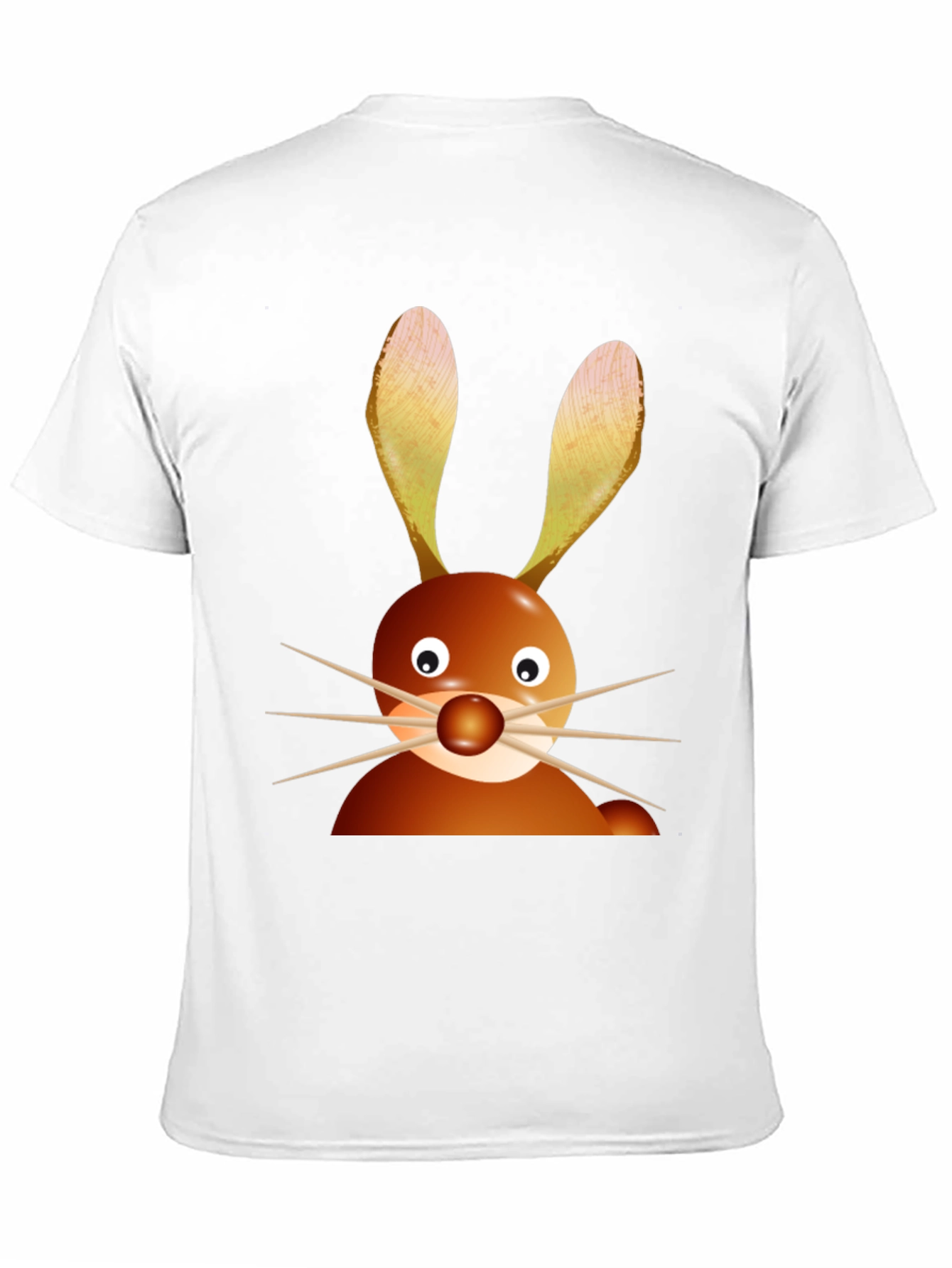 Black Funny Cartoon Bunny Rabbit Graphic Tee - Black view 11