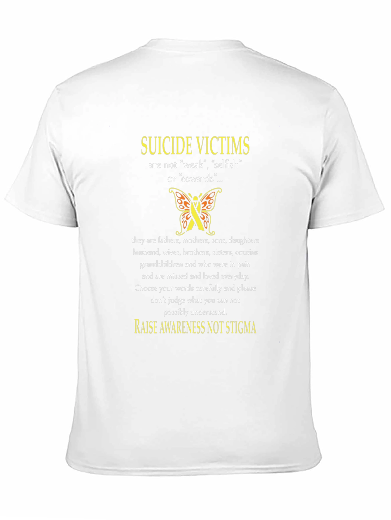 Black Suicide Awareness Graphic T-Shirt view 11
