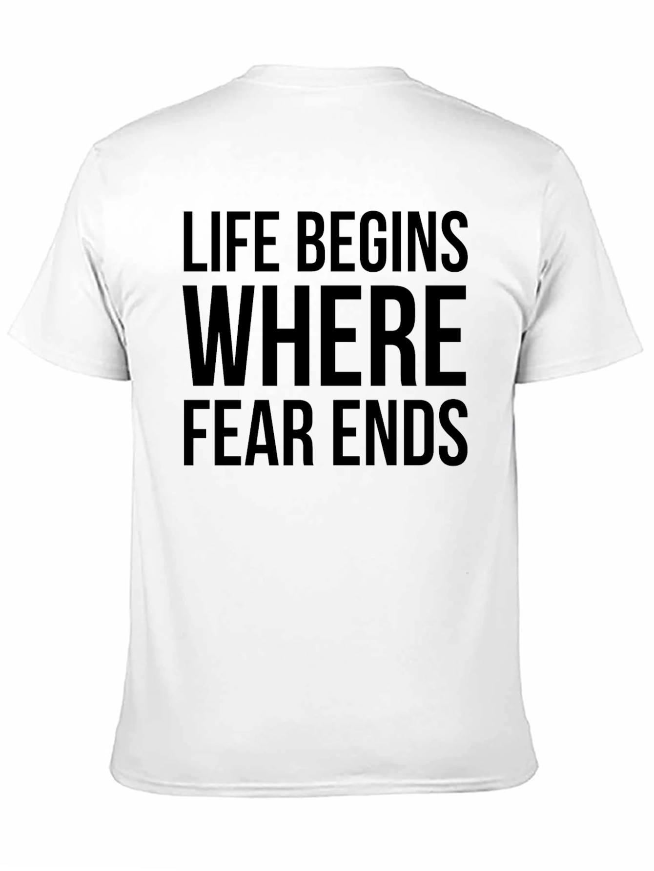 Black Life Begins Where Fear Ends Graphic T-Shirt view 11