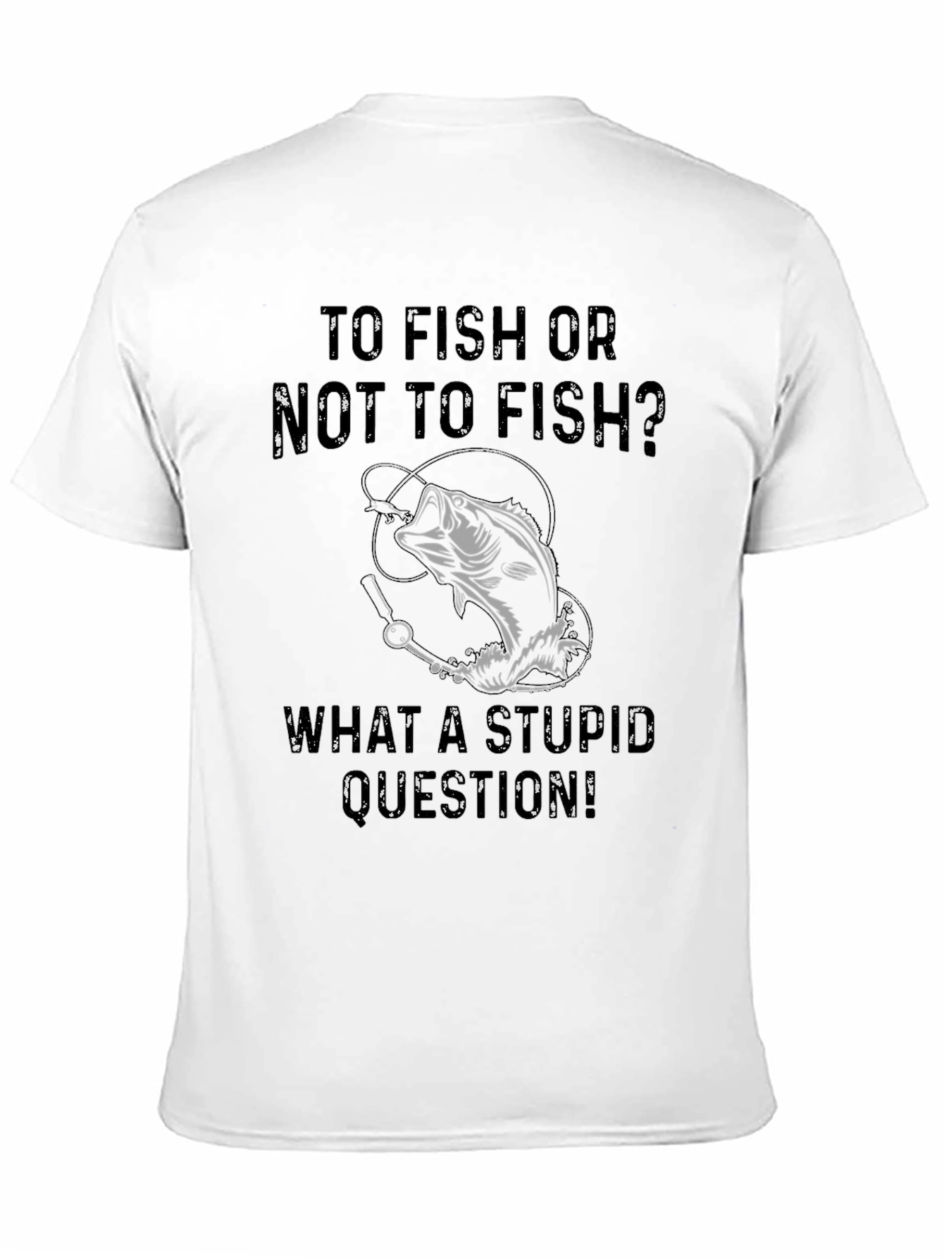 Black Fishing T-Shirt - To Fish Or Not To Fish - Funny Angler Tee view 11