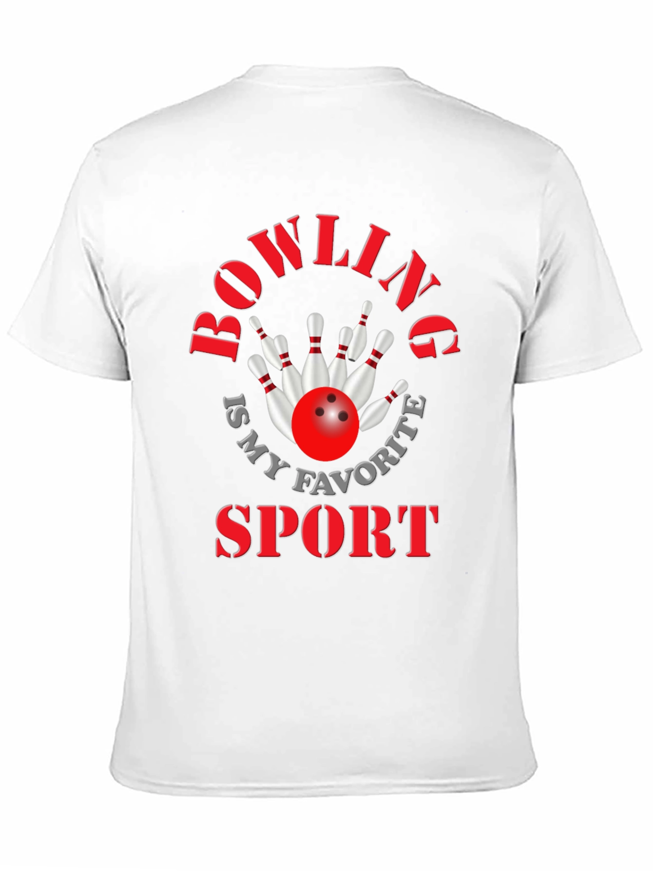 Black Bowling Is My Favorite Sport Graphic Tee view 11