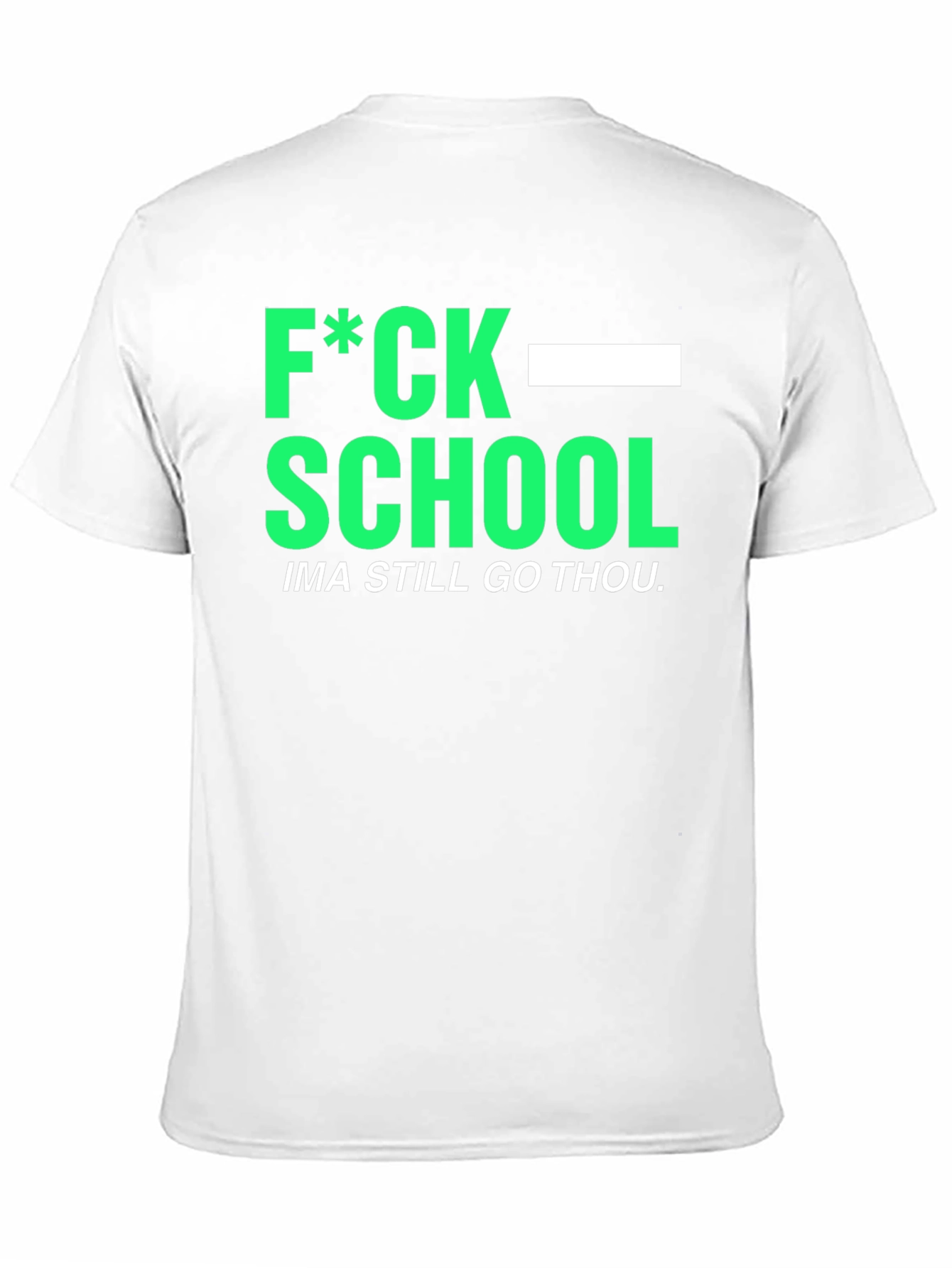 Black F*ck School Humor Tee - Black Graphic T-Shirt view 11