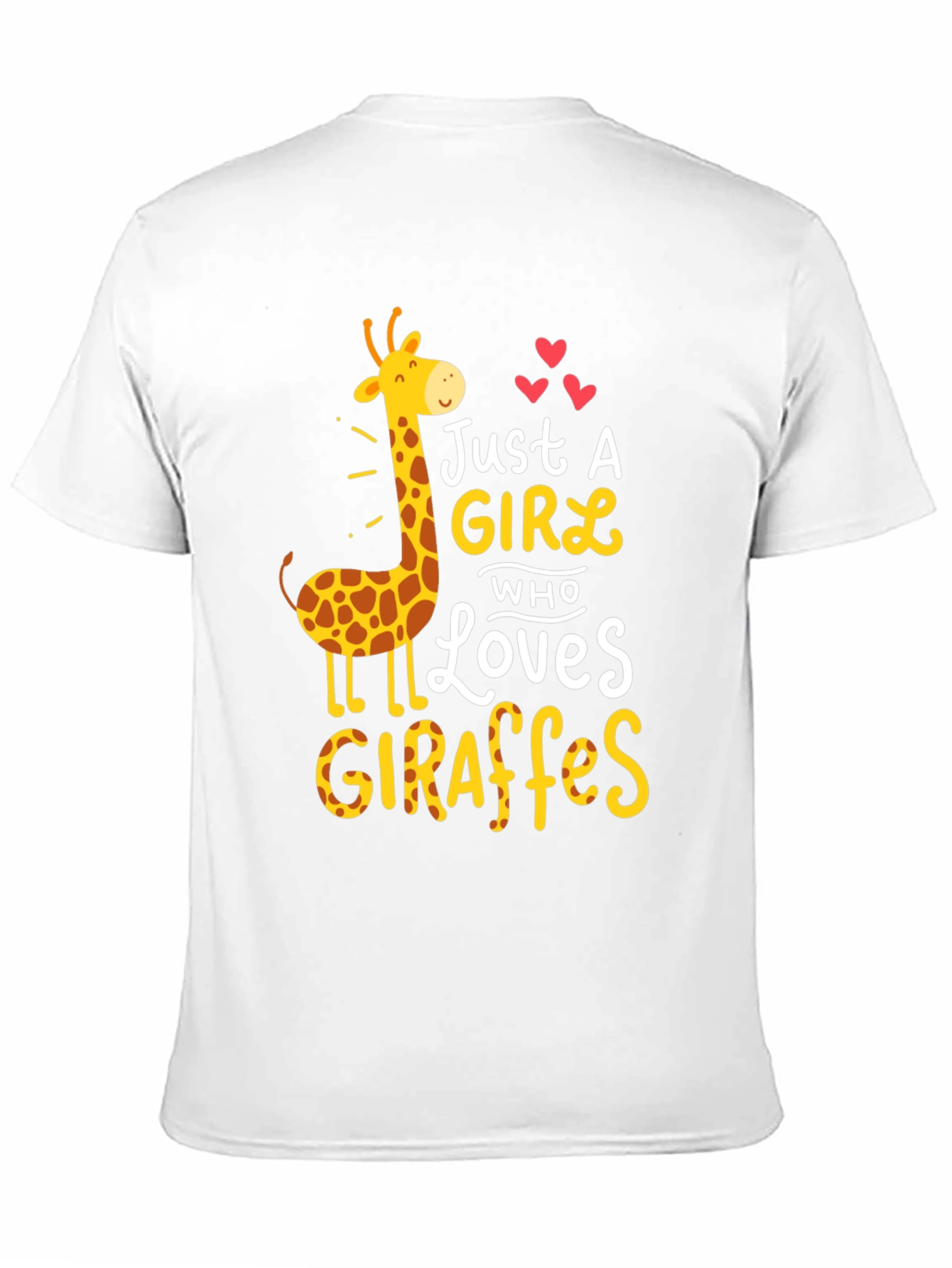 Black Just a Girl Who Loves Giraffes T-Shirt view 11