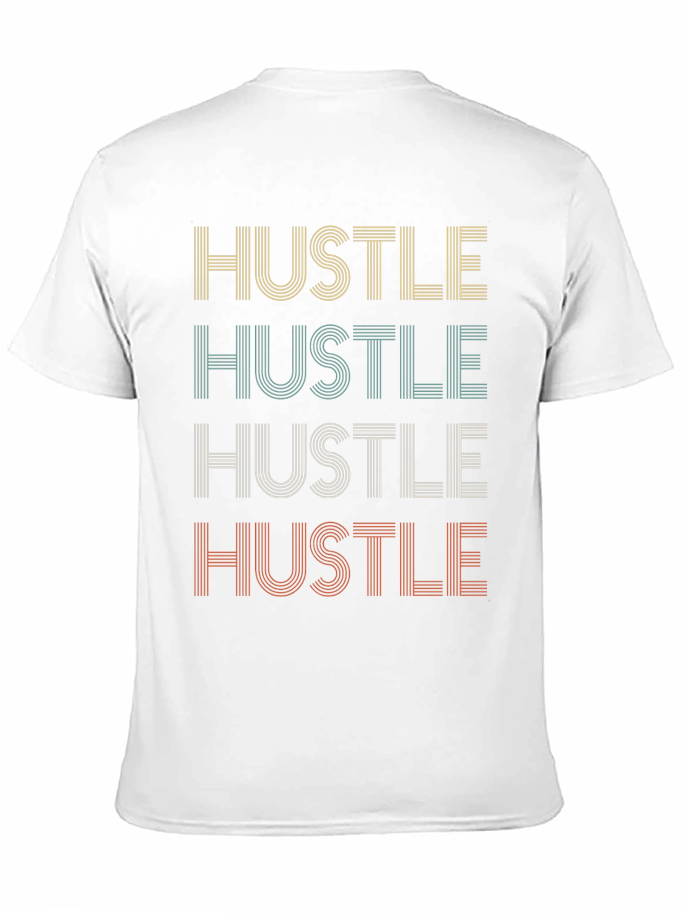 Black Retro Hustle T-Shirt - Motivational Black Tee view 11