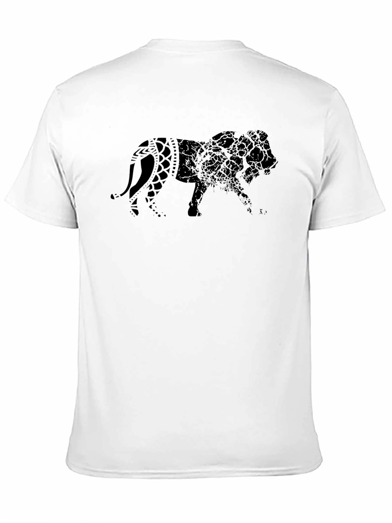 Black Lion Graphic Print Black T-Shirt view 11