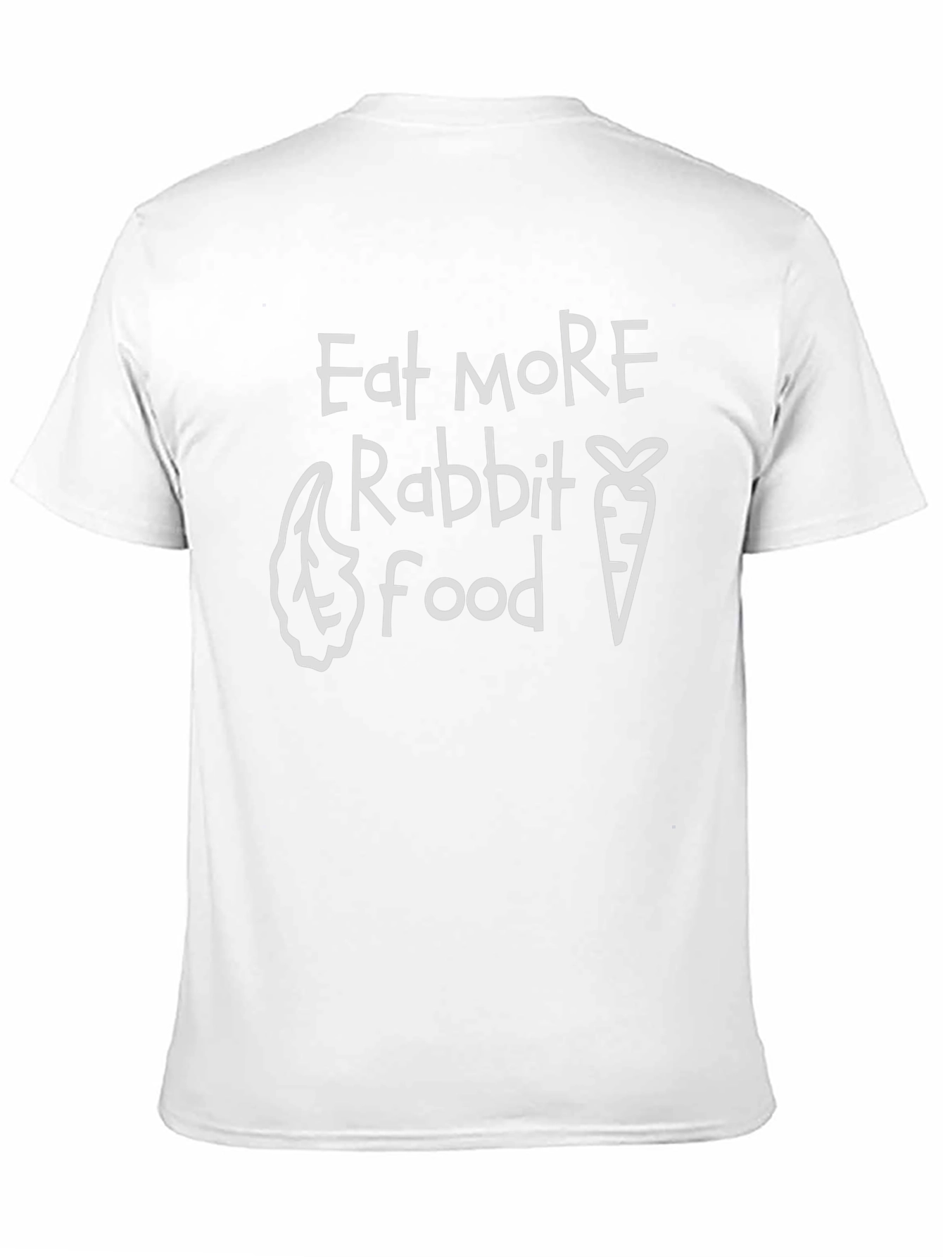 Black Eat More Rabbit Food T-Shirt Funny Vegetarian Tee view 11