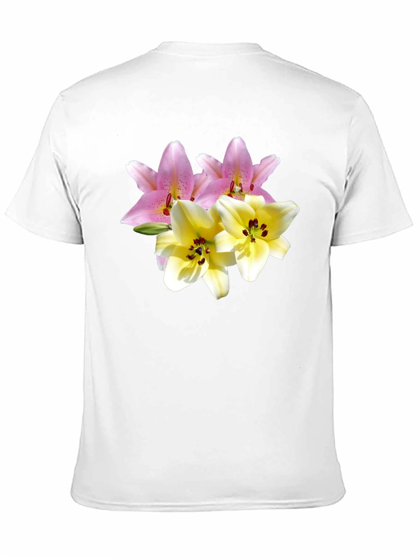 Black Floral Print Tee - Lily Design view 11