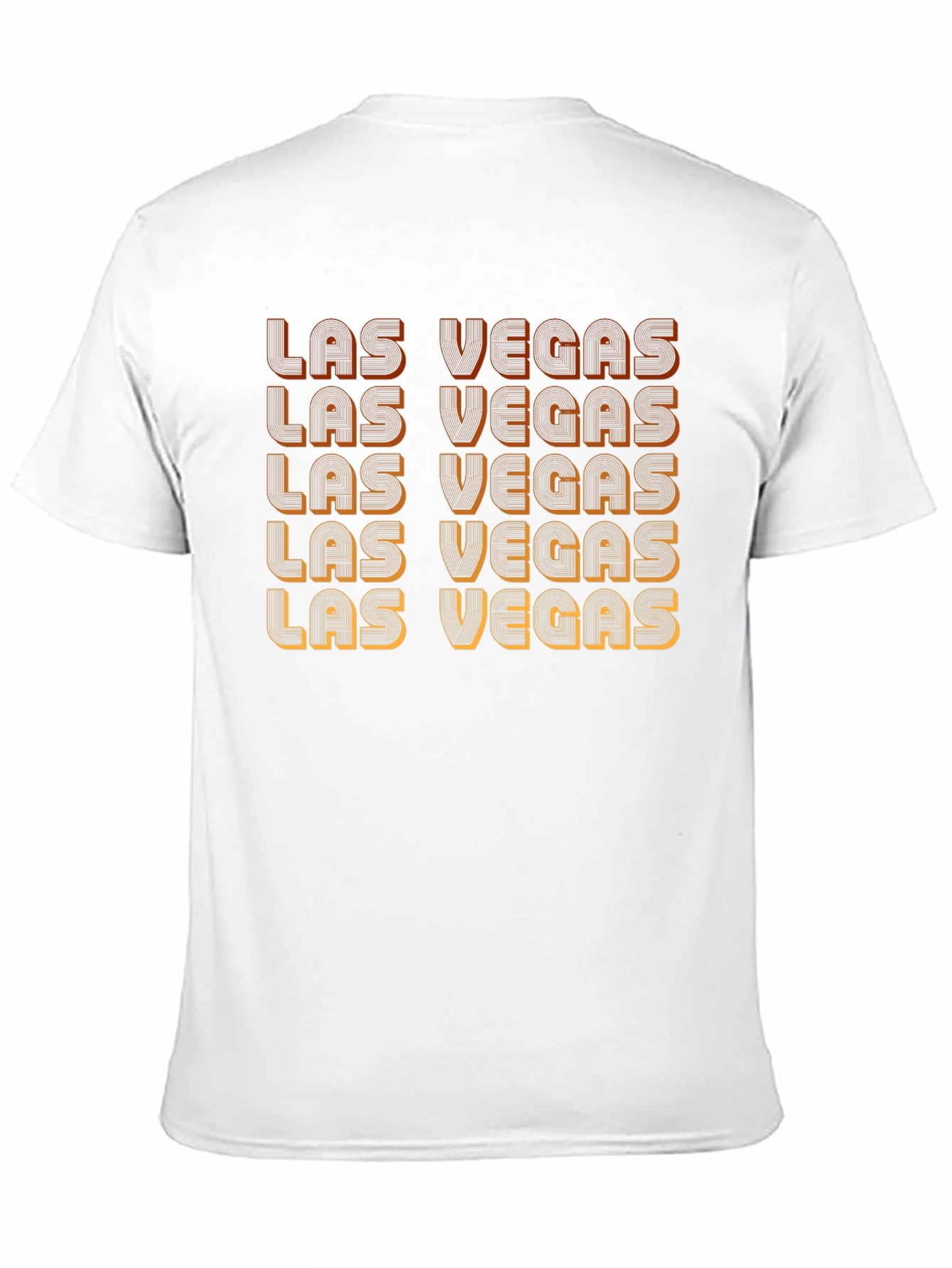 Black Las Vegas Retro Text Black T-Shirt view 11