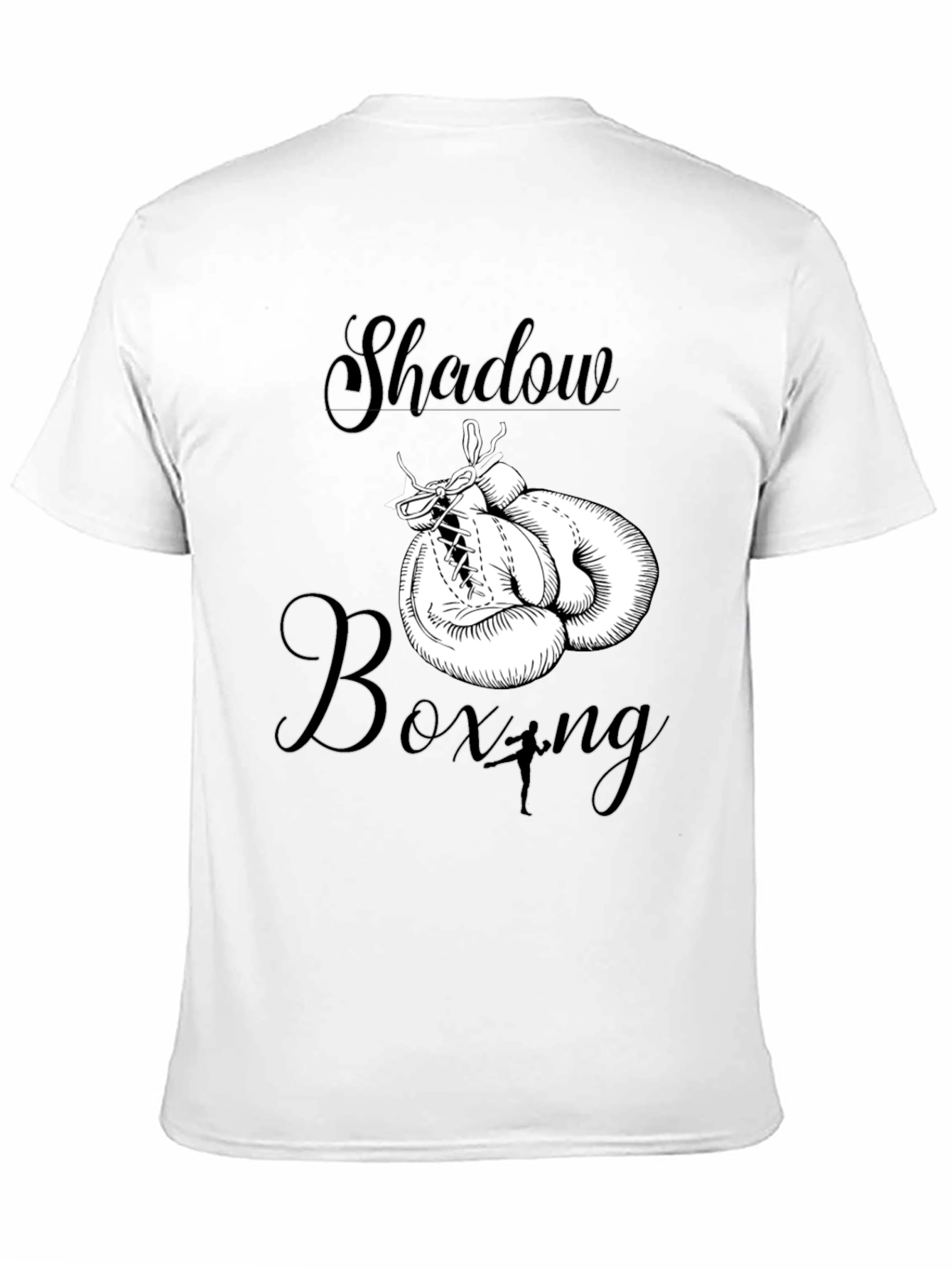 Black Shadow Boxing Graphic Tee - Black Cotton Comfort view 11