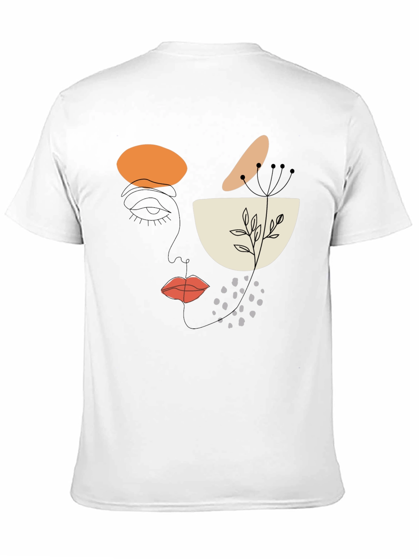 Black Abstract Face Graphic T-Shirt - Modern Art Tee view 11