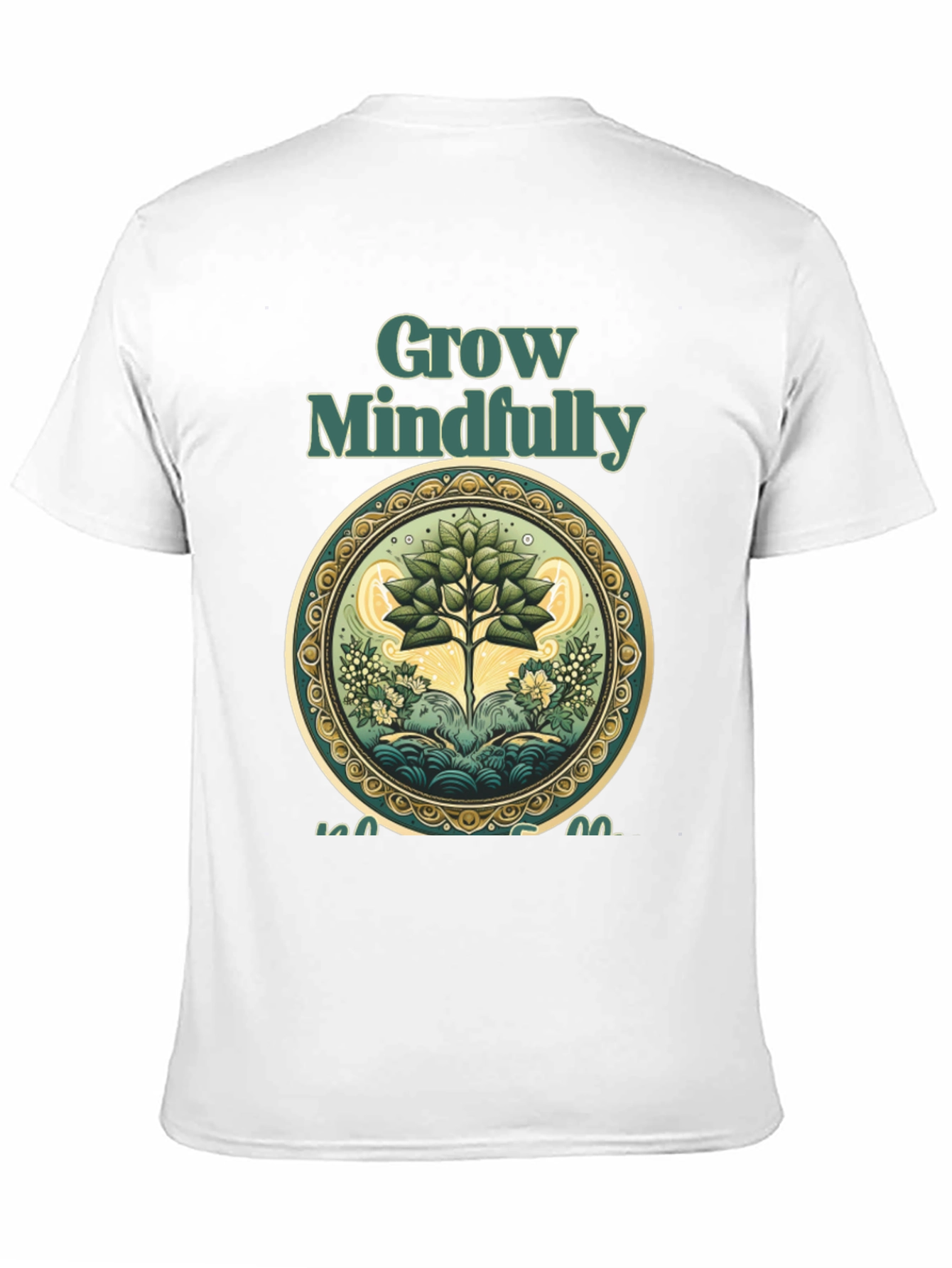 Black Grow Mindfully Tree Graphic Tee view 11