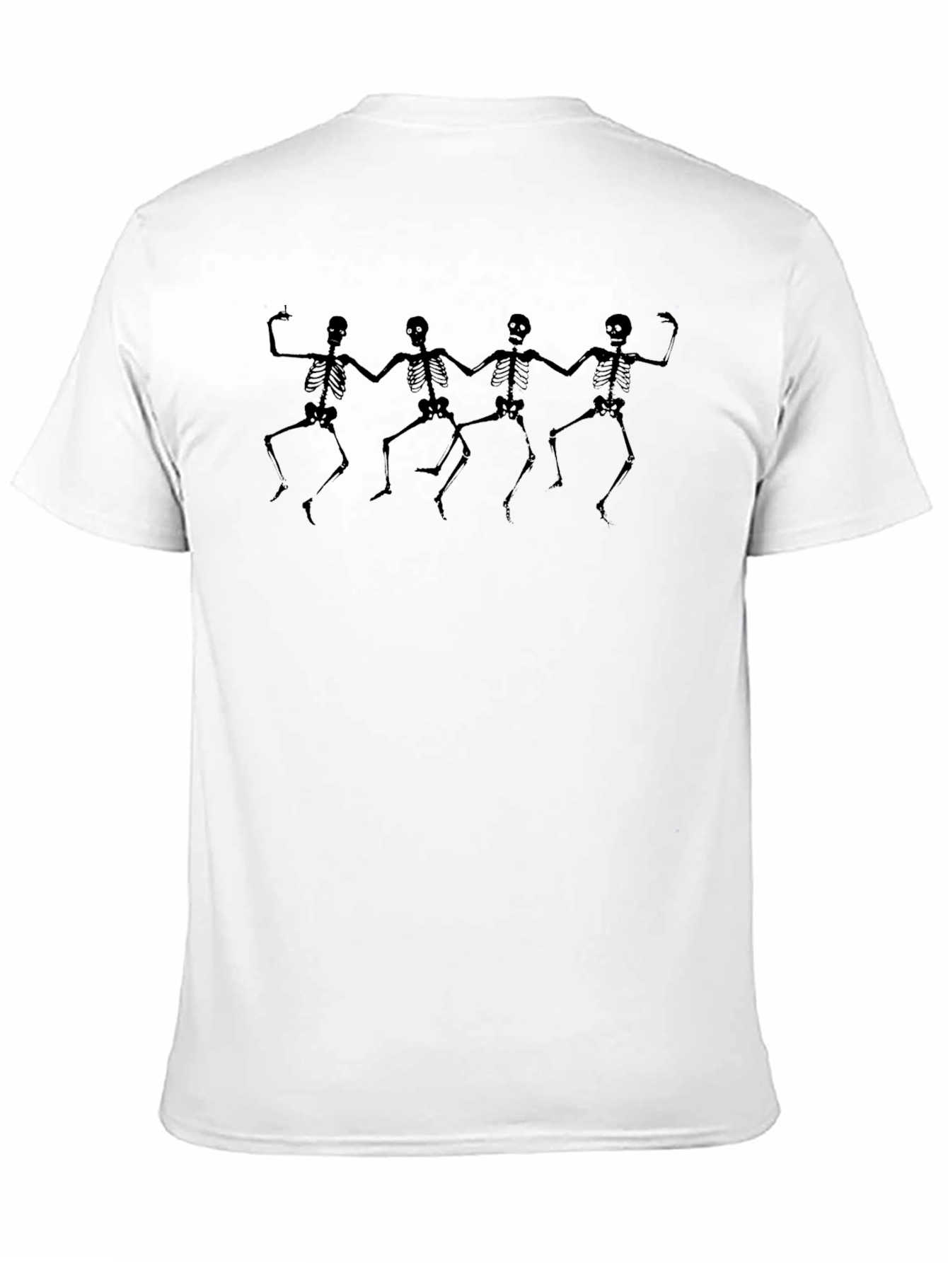 Black Dancing Skeletons Black T-Shirt - Unique Graphic Tee view 11