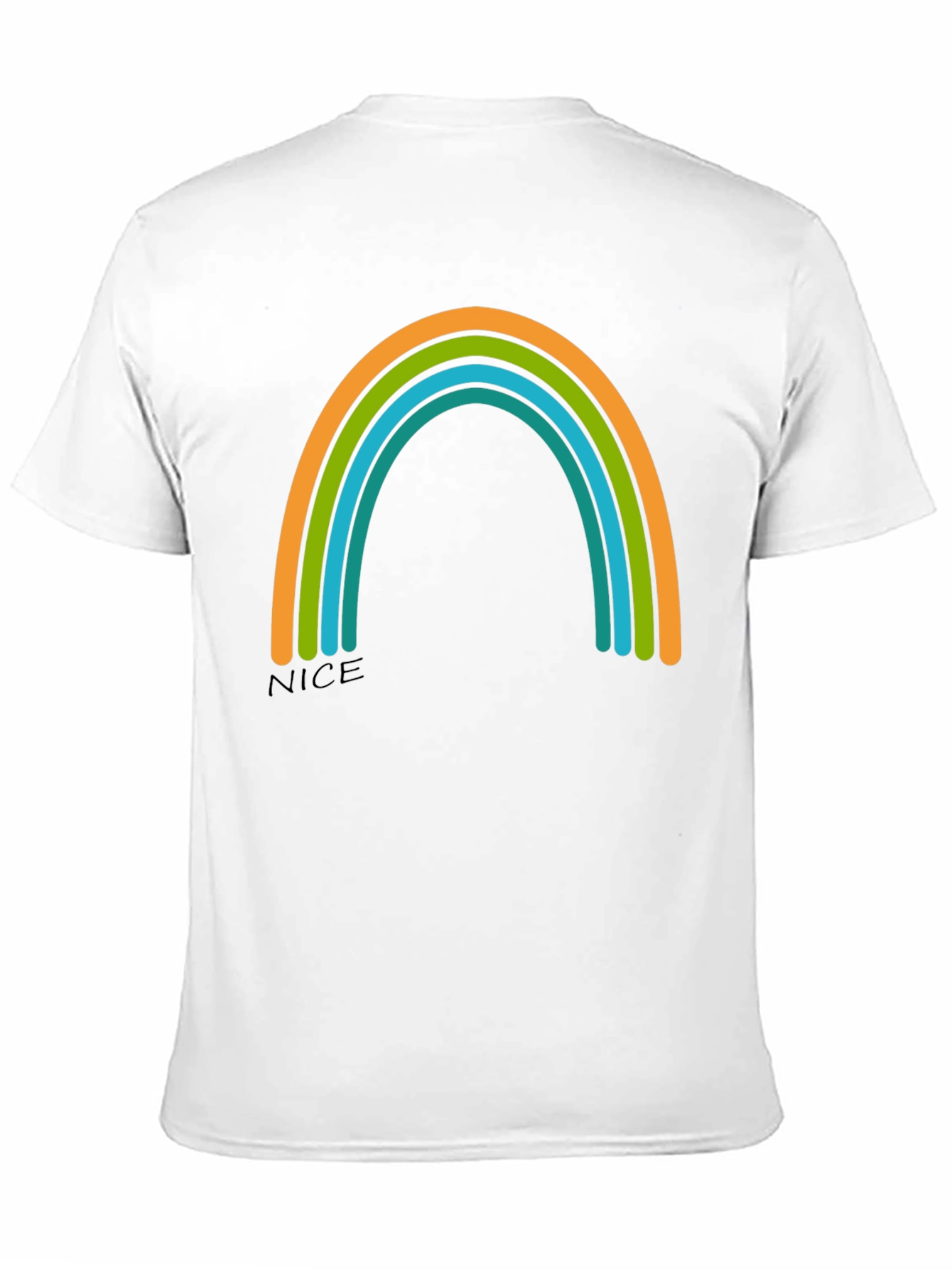 Black Rainbow Graphic Tee - Casual Black T-Shirt view 11