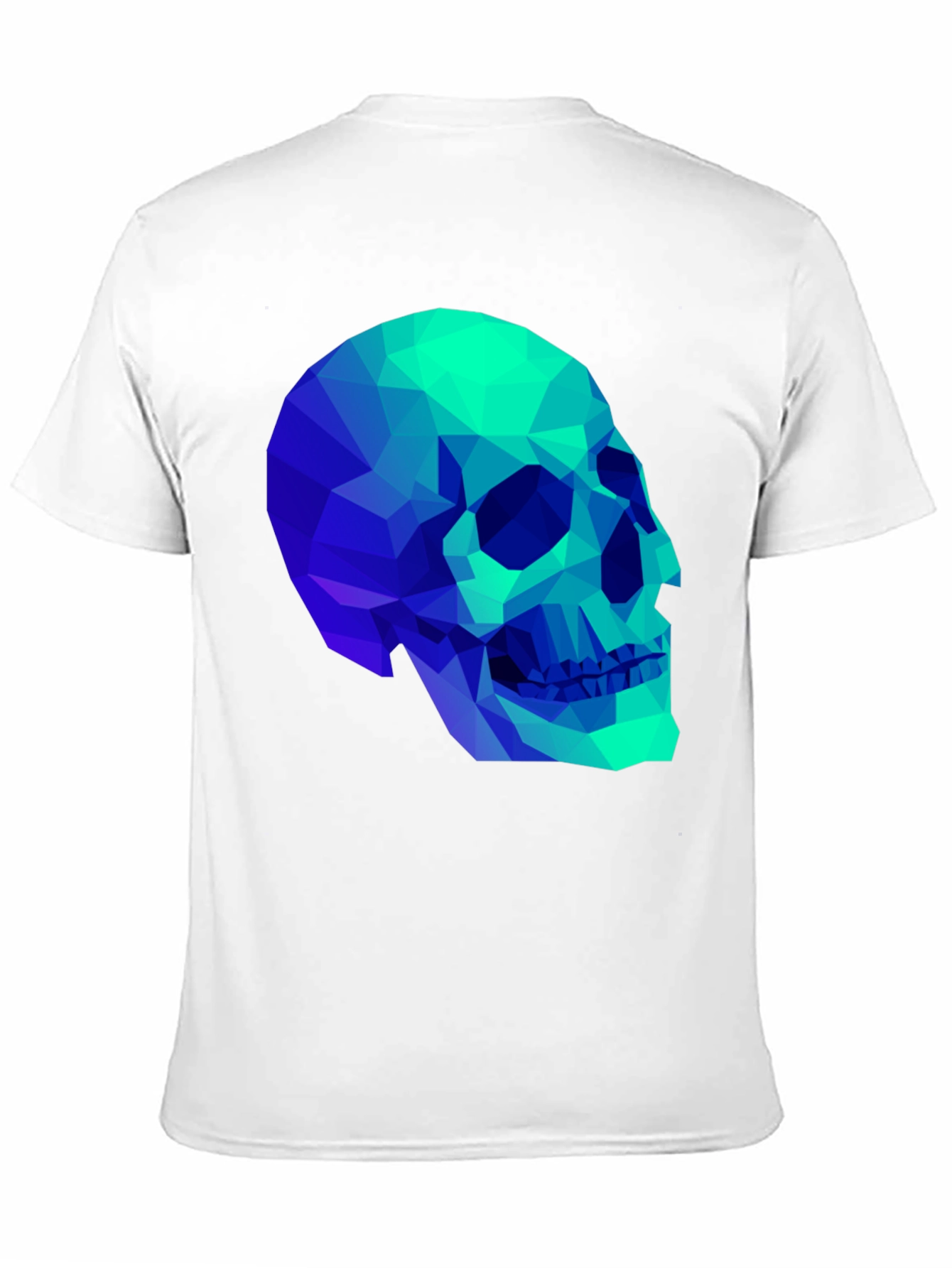 Black Geometric Skull Graphic Black T-Shirt view 11