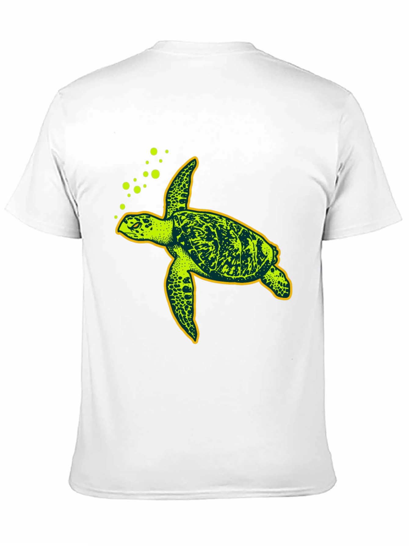Black Sea Turtle Graphic Tee - Black Cotton T-Shirt view 11