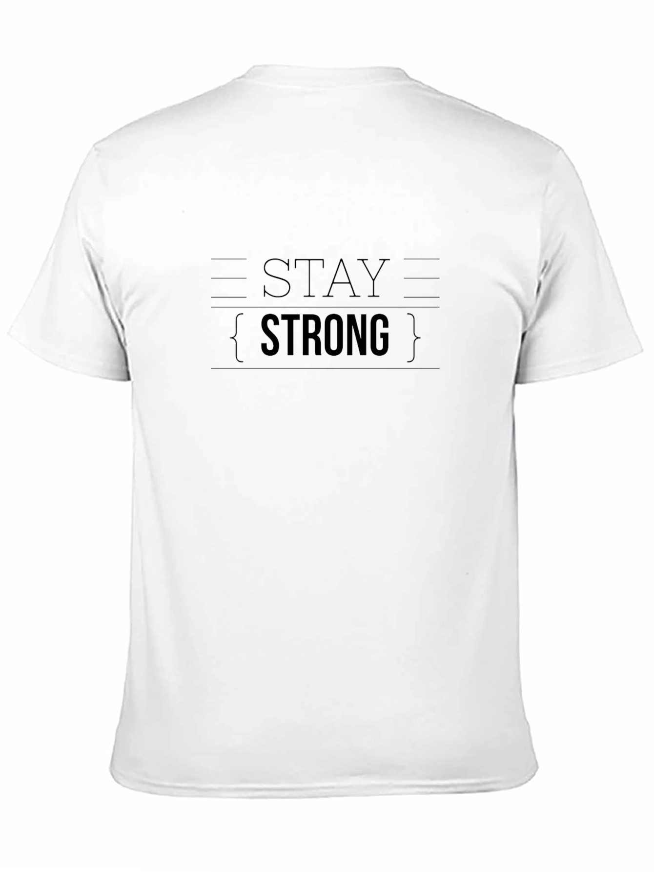 Black Stay Strong Graphic T-Shirt - Motivational Black Tee view 11