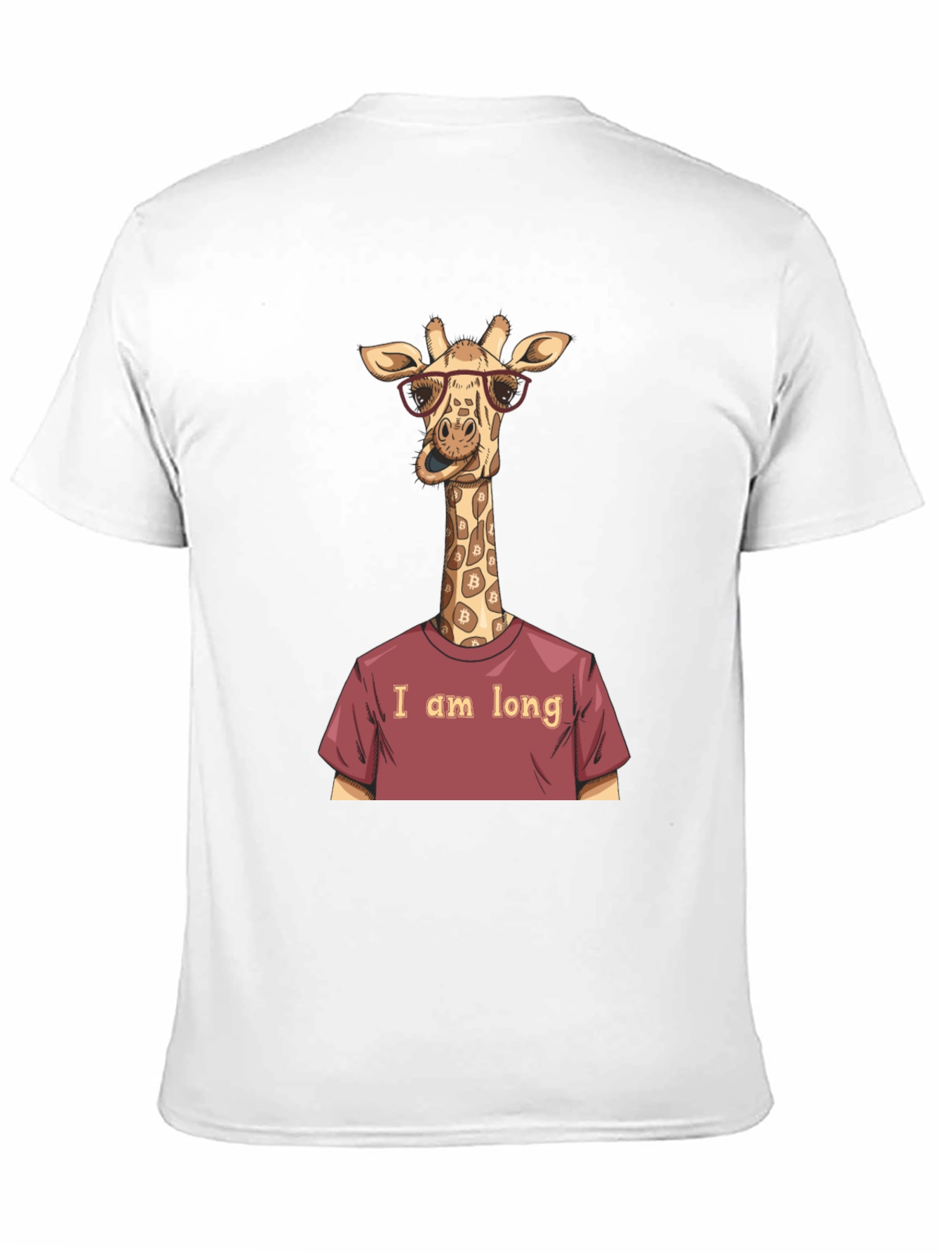 Black Funny Giraffe Bitcoin Investor T-Shirt view 11