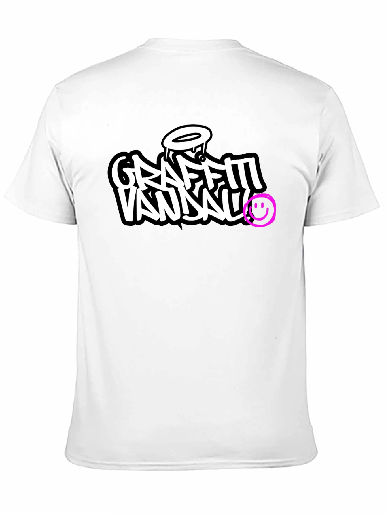 Black Graffiti Vandal T-Shirt - Black Crew Neck Tee view 11