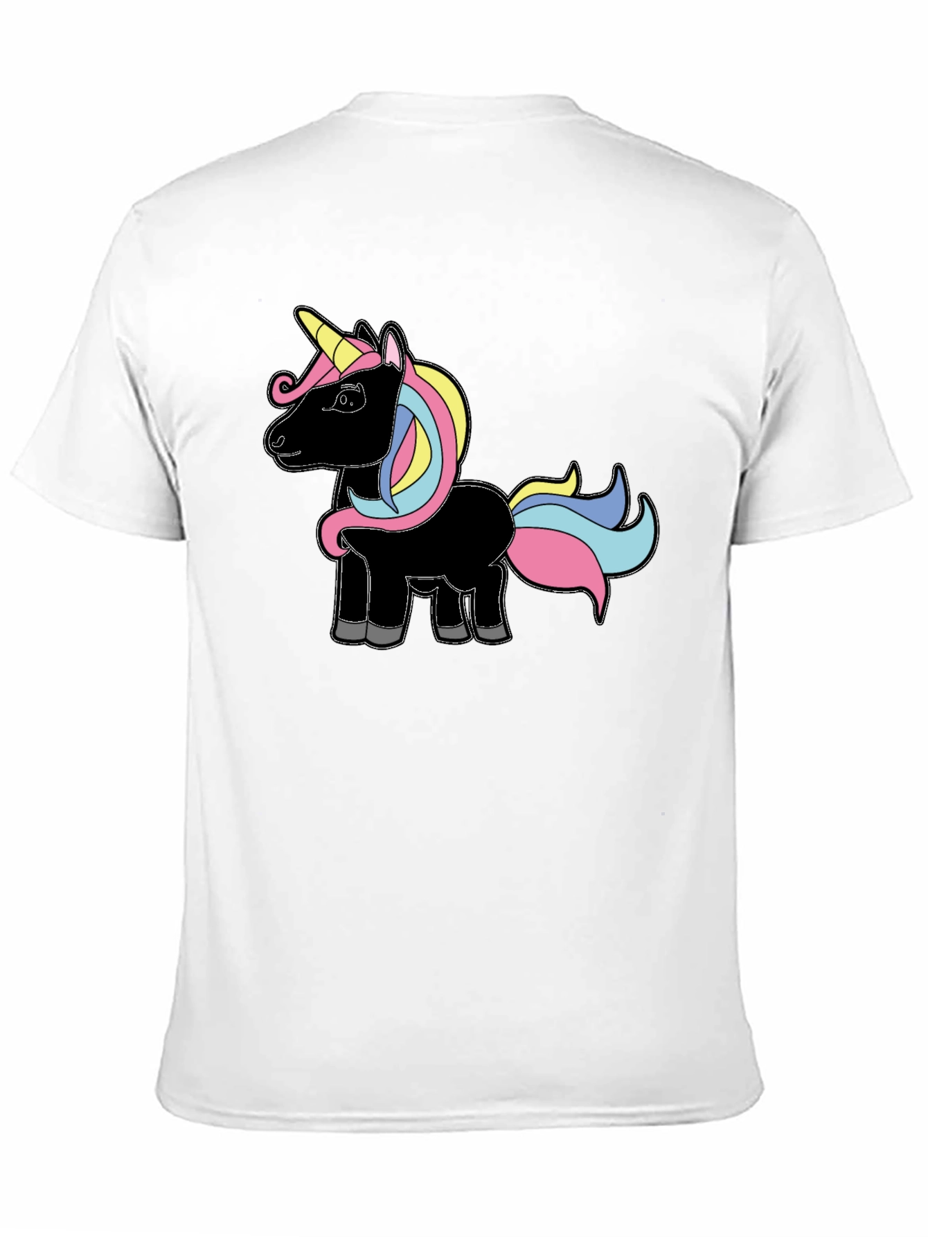 Unicorn Graphic Tee - Fun Black T-Shirt - 11