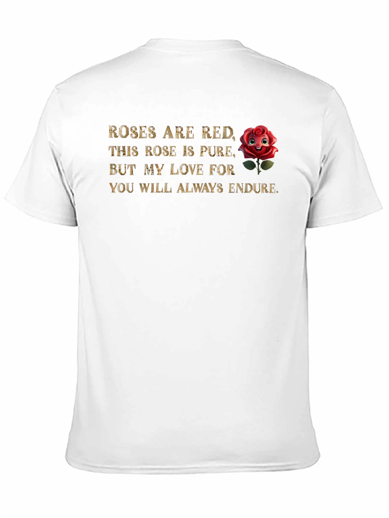 Black Romantic Rose Poem Graphic Tee view 11