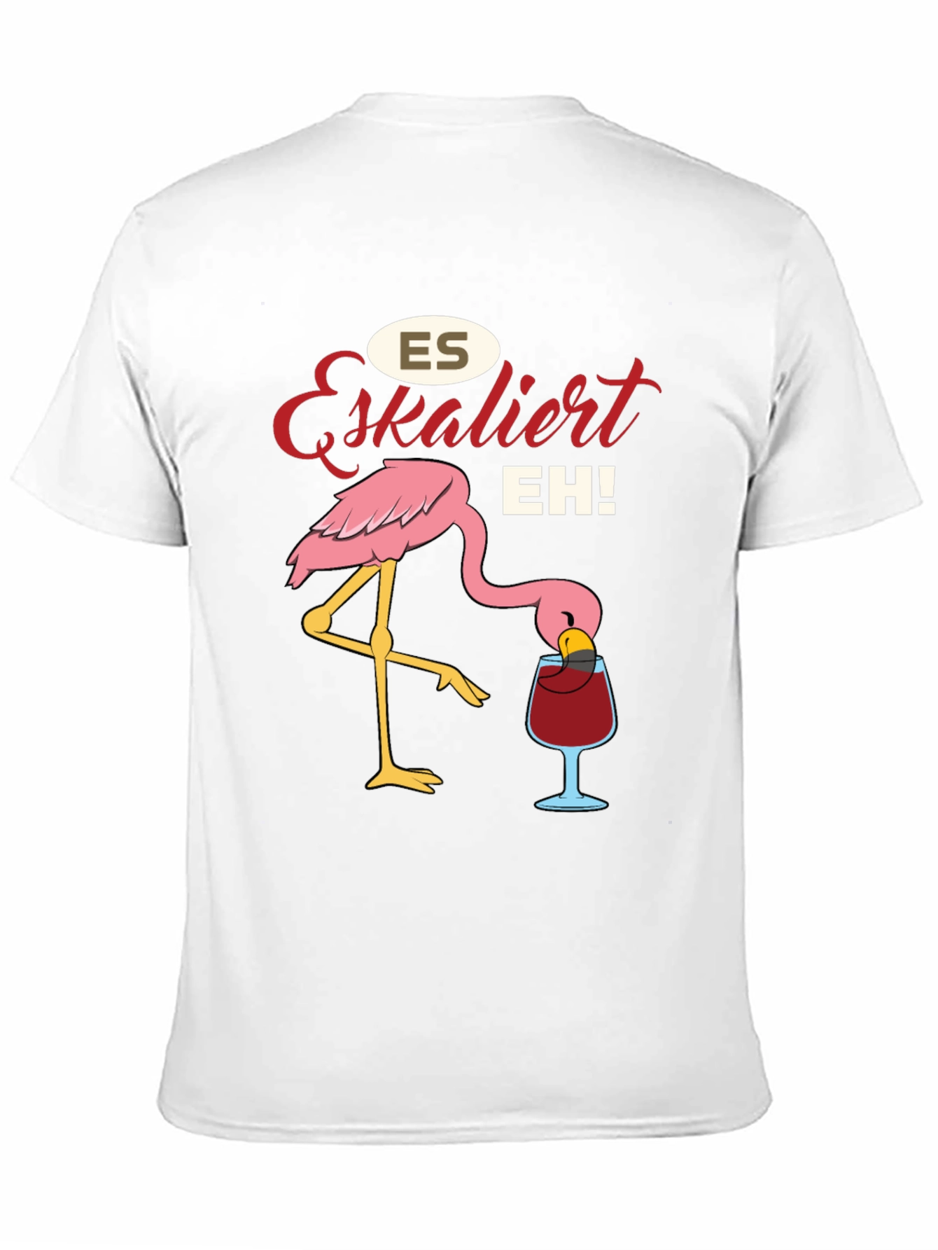 Black Es Eskaliert EH! Flamingo T-Shirt view 11