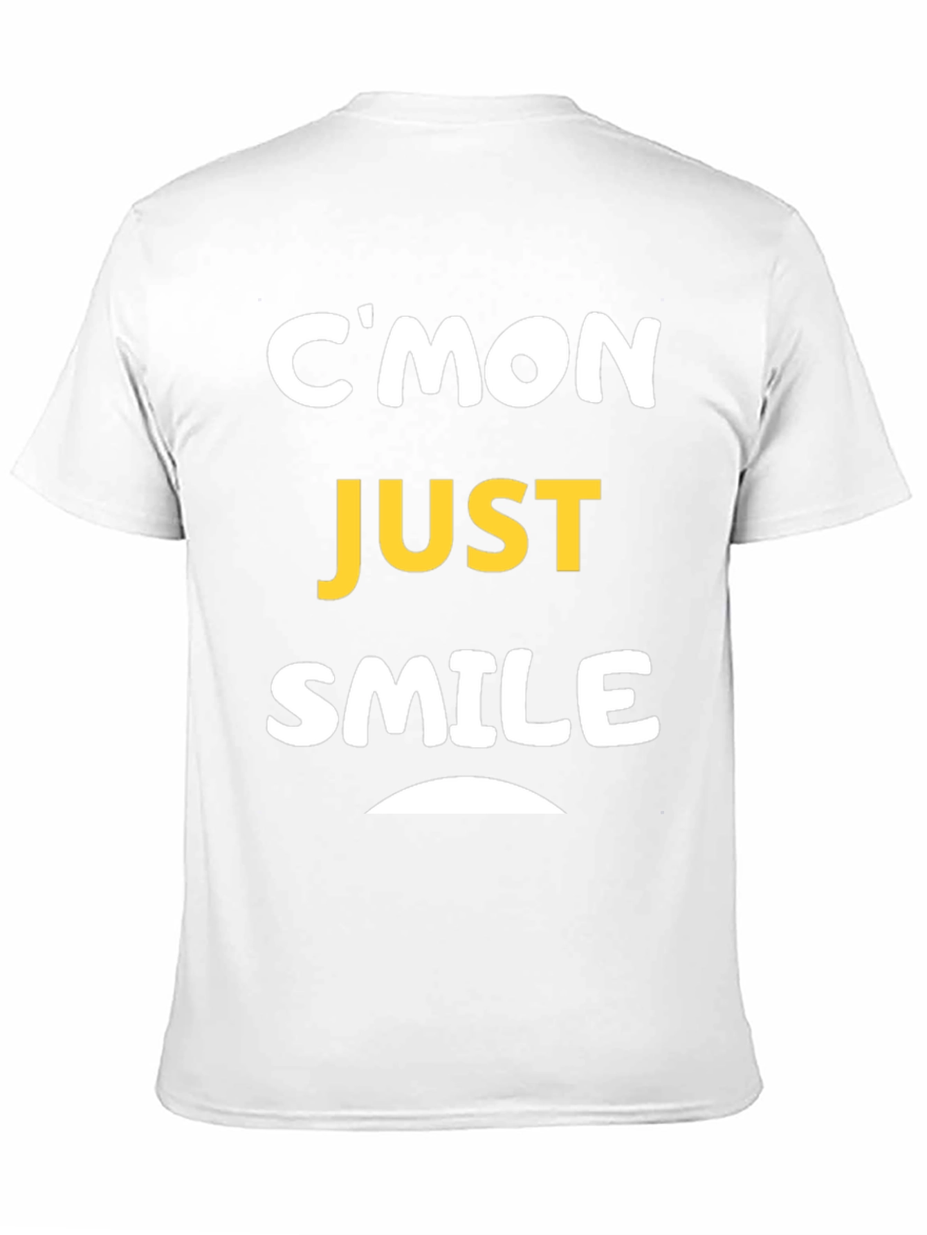 Black C'mon Just Smile Graphic Tee - Black Cotton Comfort view 11