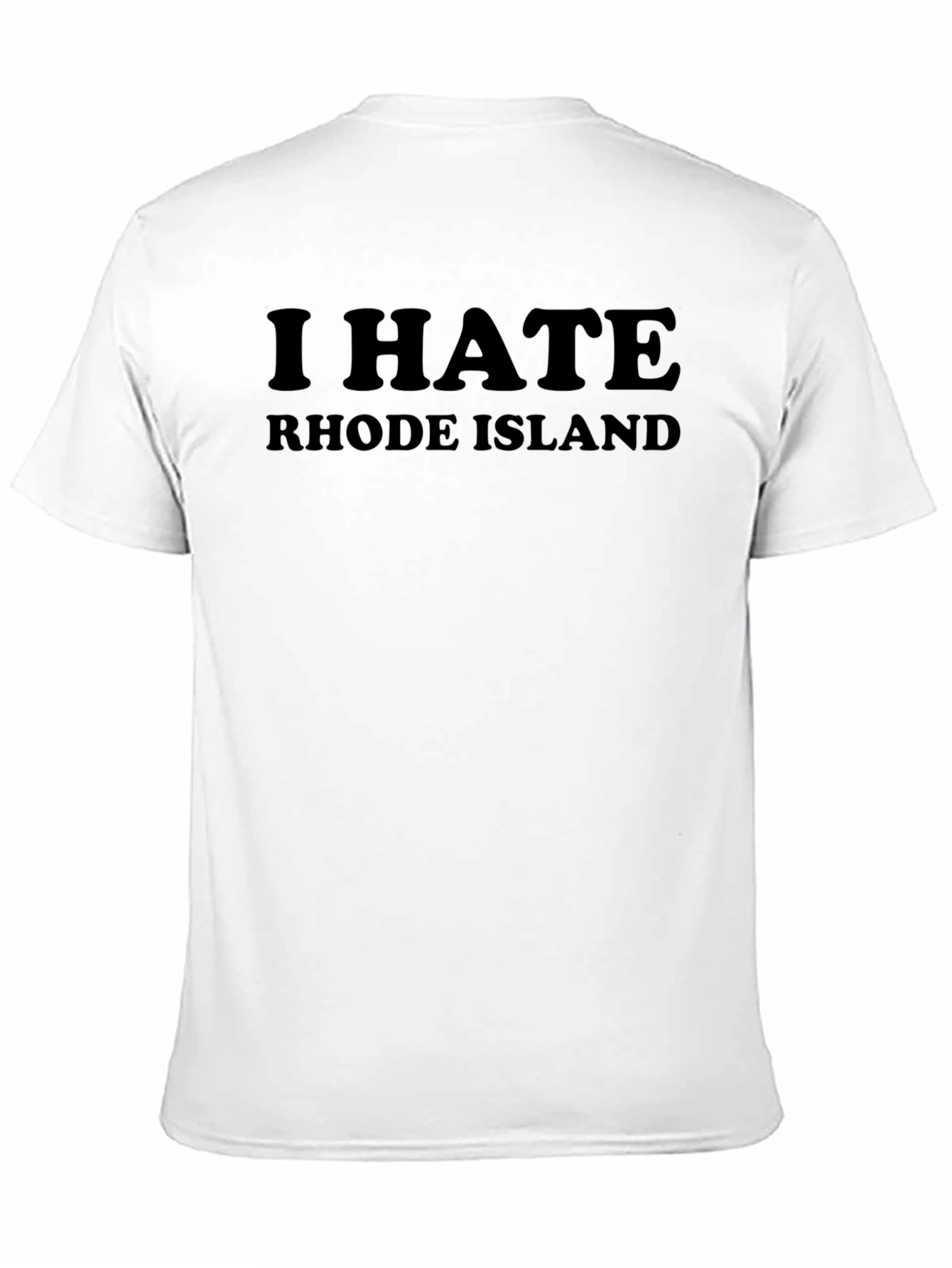 Black I HATE Rhode Island T-Shirt - Black view 11