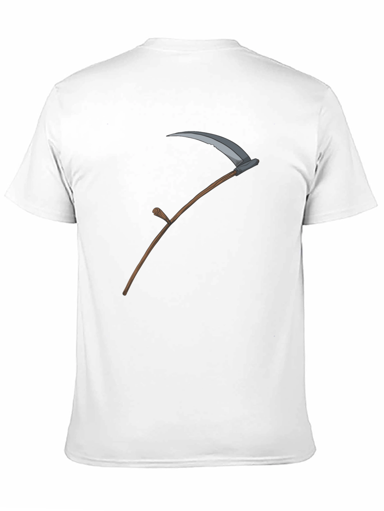 Black Grim Reaper Scythe Graphic Tee - Black Cotton T-Shirt view 11