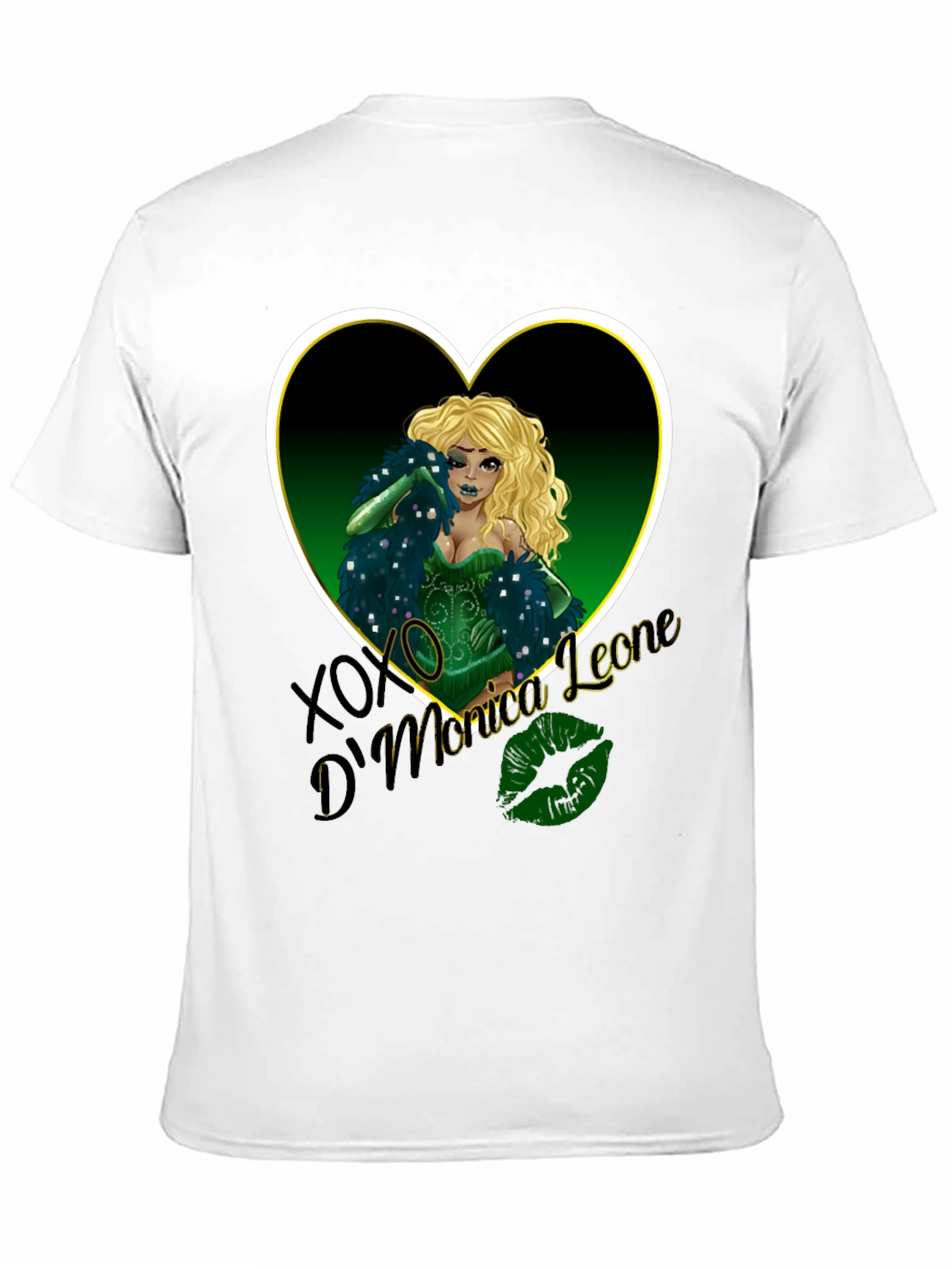 Black Monica Leone Graphic Tee - Heart Design view 11