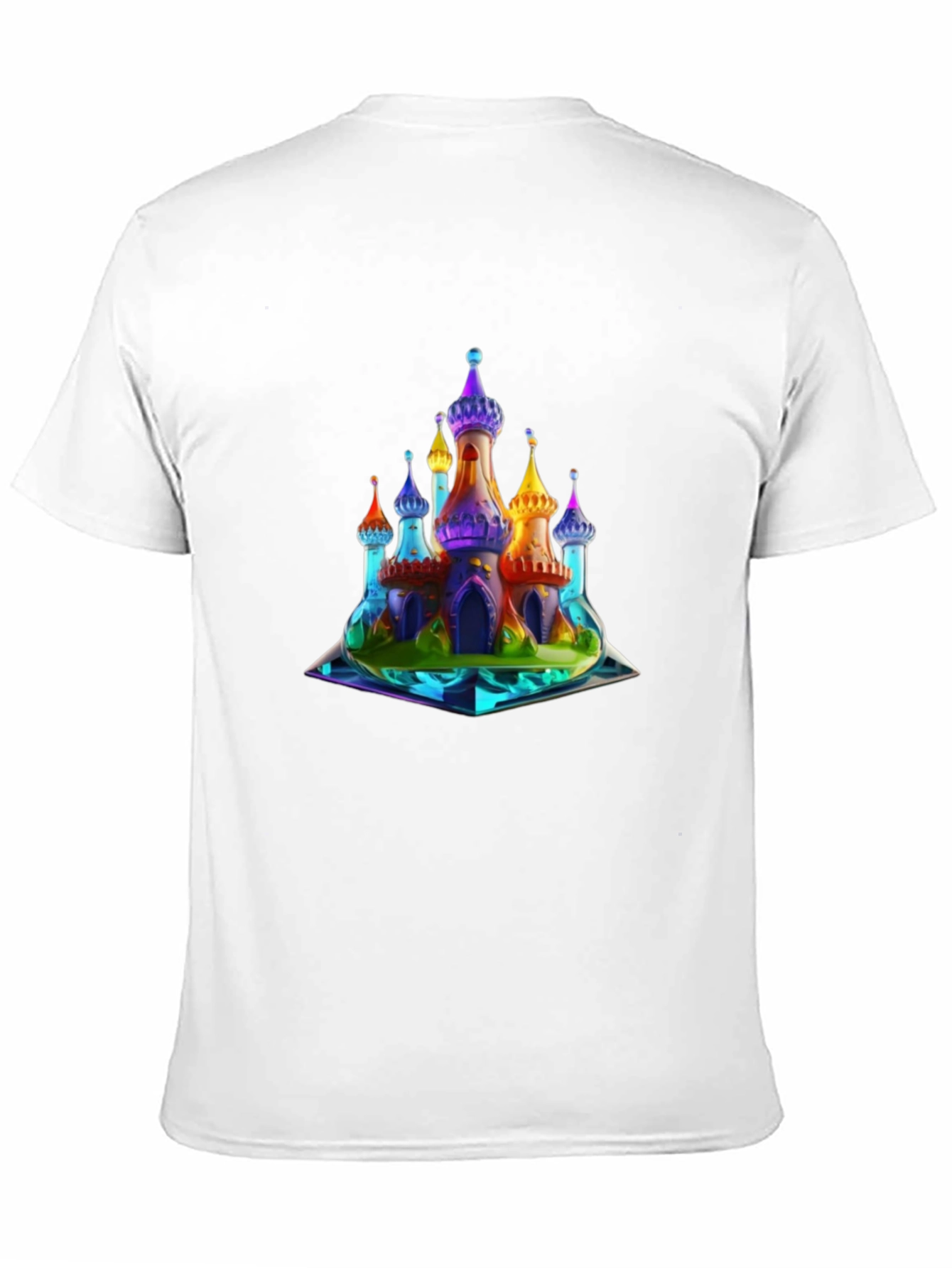 Black Rainbow Castle Graphic T-Shirt view 11